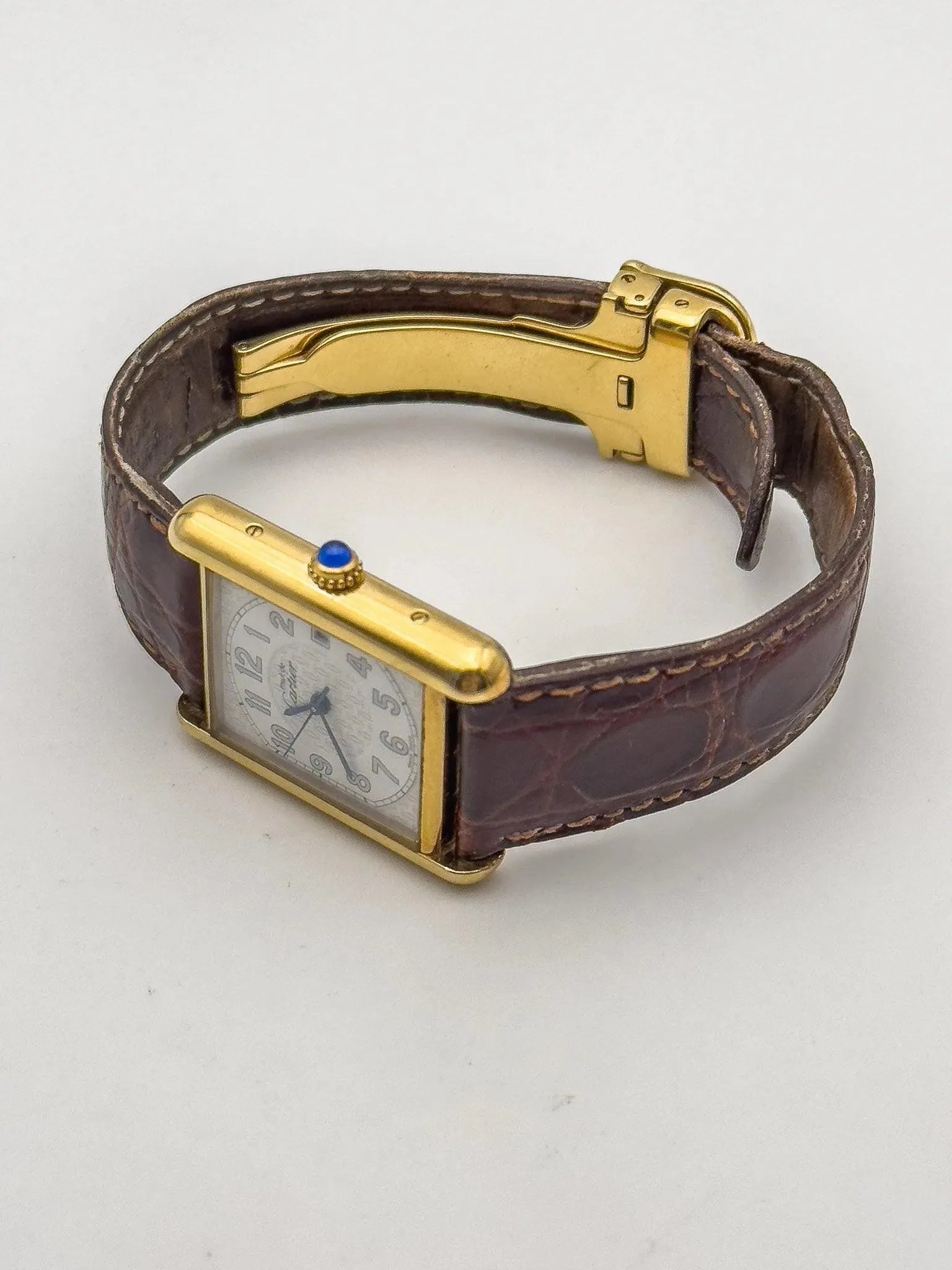 Cartier - Tank XL Must Vermeil Boucle Déployante - 1990s - Atelier Victor Paris - Vintage Watch Shop Dubai