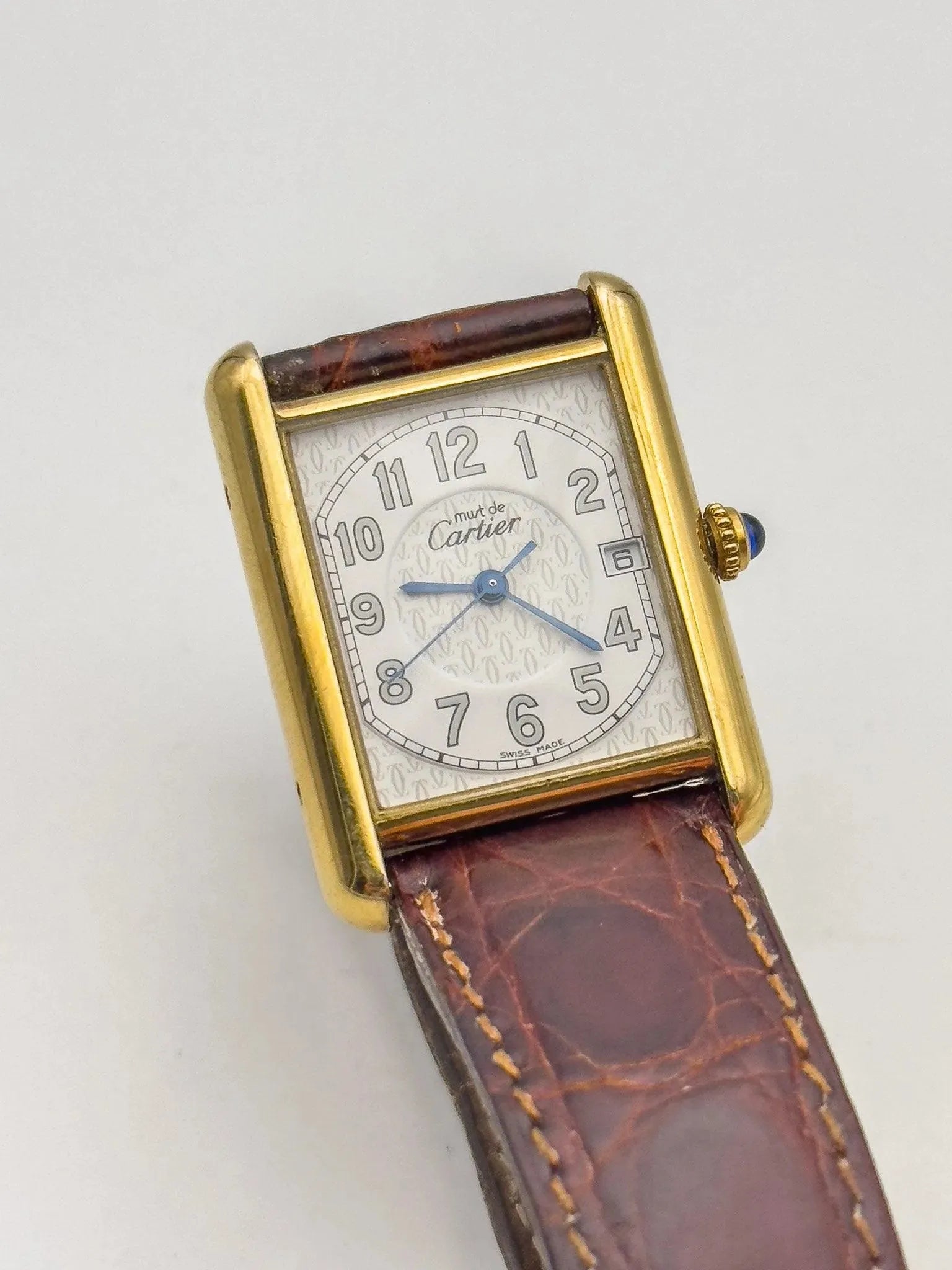 Cartier - Tank XL Must Vermeil Boucle Déployante - 1990s - Atelier Victor Paris - Vintage Watch Shop Dubai