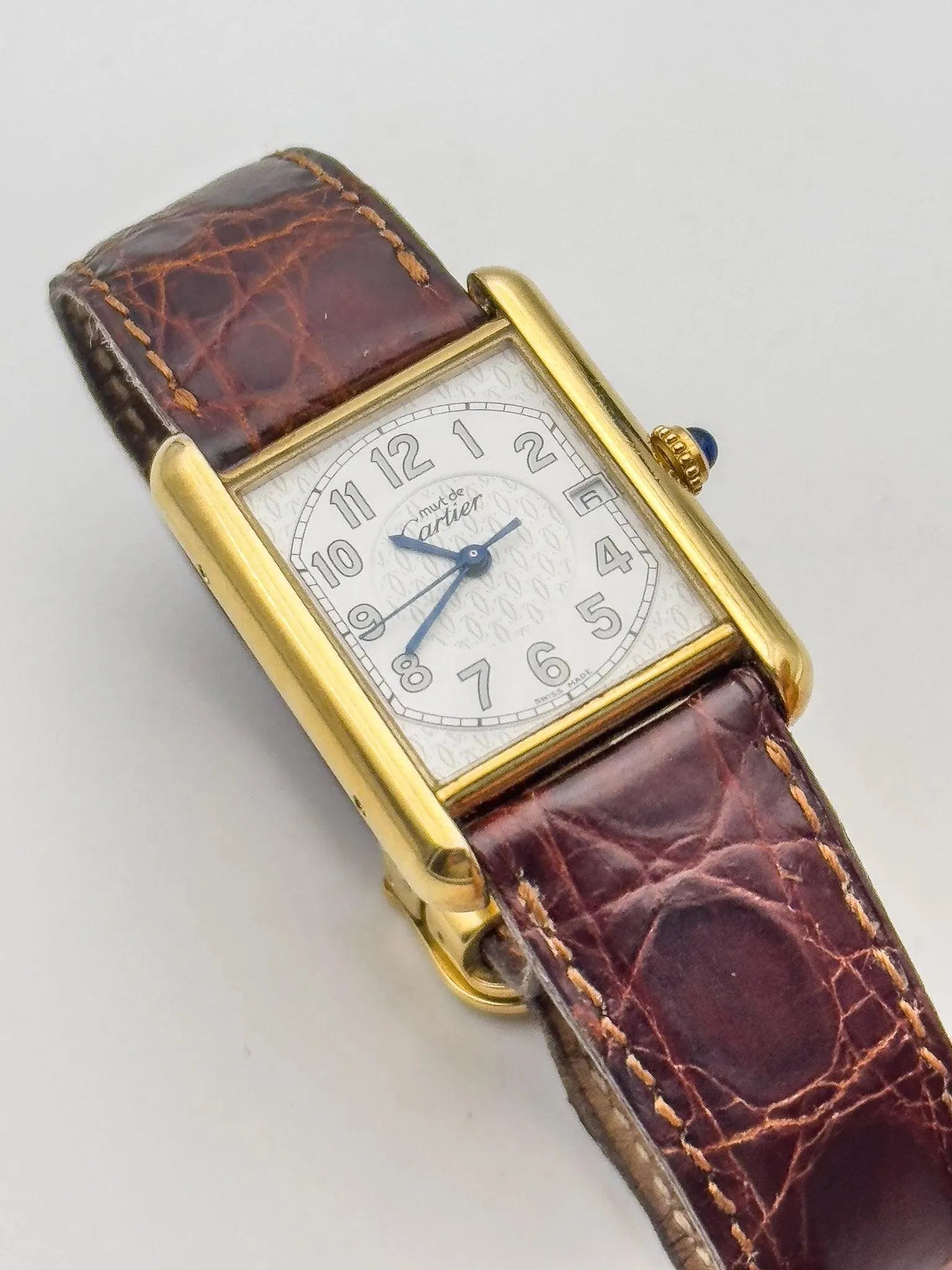Cartier - Tank XL Must Vermeil Boucle Déployante - 1990s - Atelier Victor Paris - Vintage Watch Shop Dubai