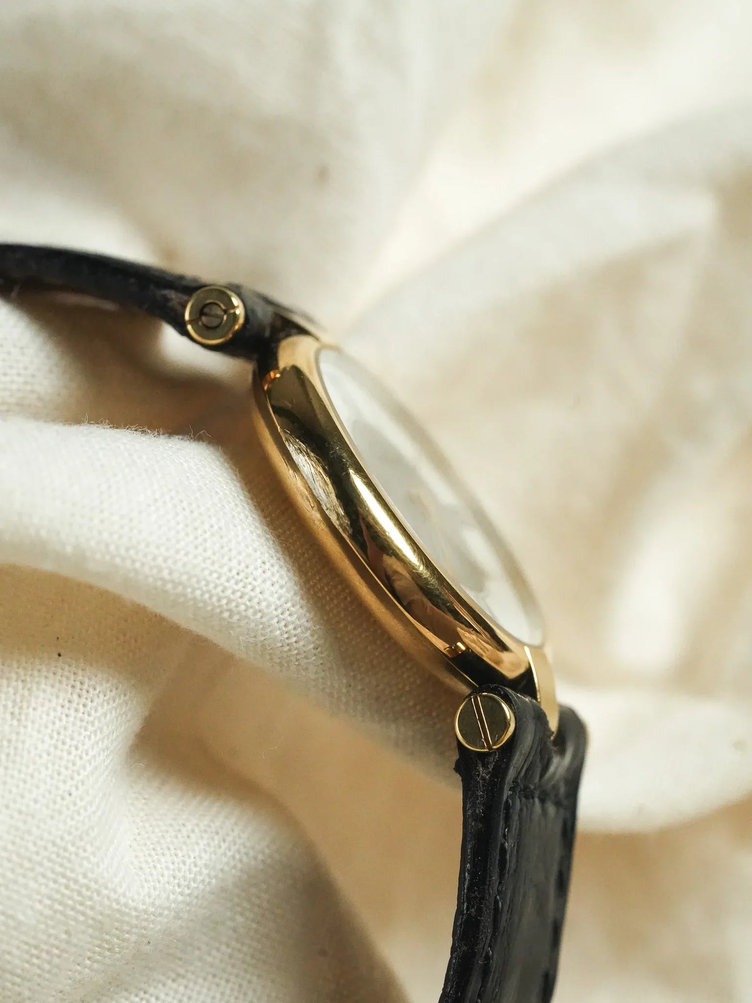 Cartier - Vendôme 590004 Must Vermeil Cadran Blanc Gris Boucle déployante - 1990s - Atelier Victor - Vintage Shop