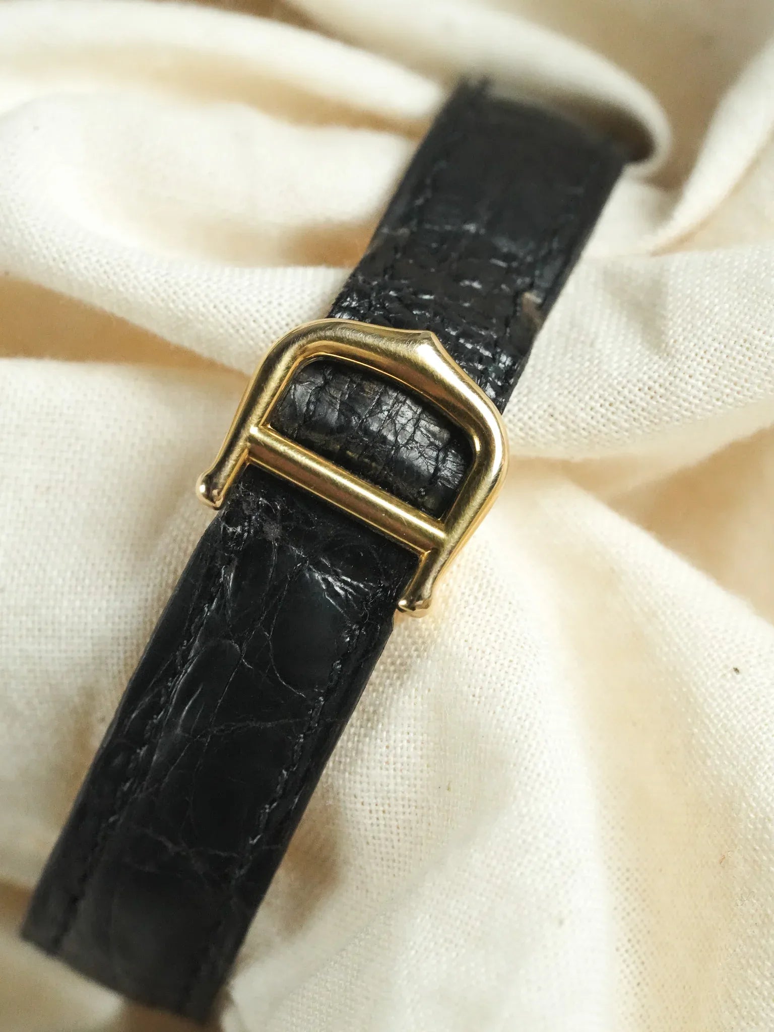 Cartier - Vendôme 590004 Must Vermeil Cadran Blanc Gris Boucle déployante - 1990s - Atelier Victor - Vintage Shop