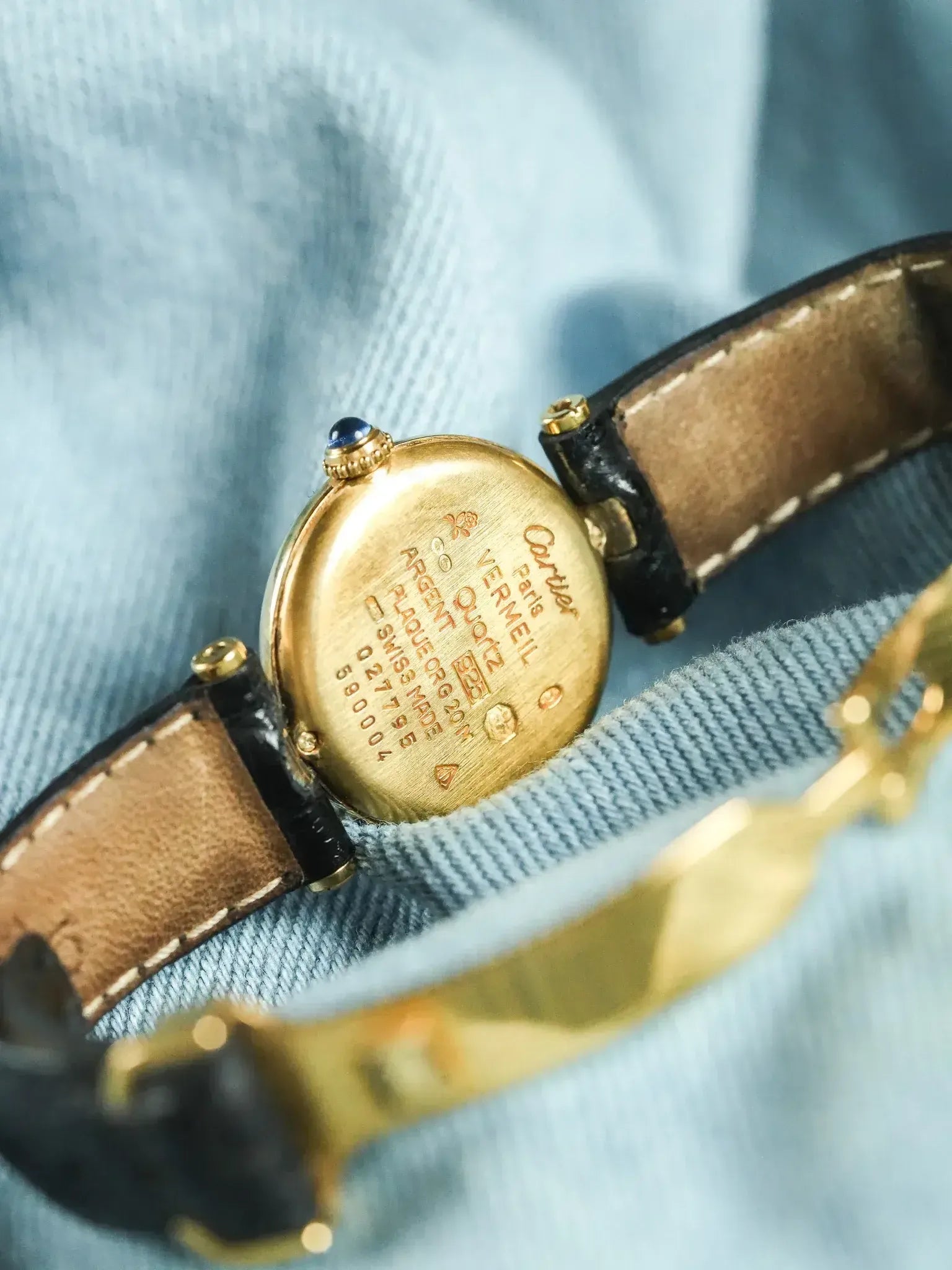 Cartier - Vendôme Must Vermeil Arabes Boucle déployante - 1990s - Atelier Victor