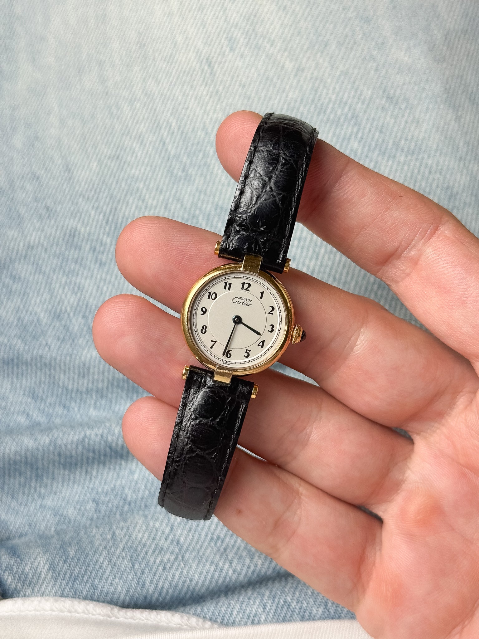 Cartier - Vendôme Must Vermeil Arabes Boucle déployante - 1990s - Atelier Victor - Vintage Shop