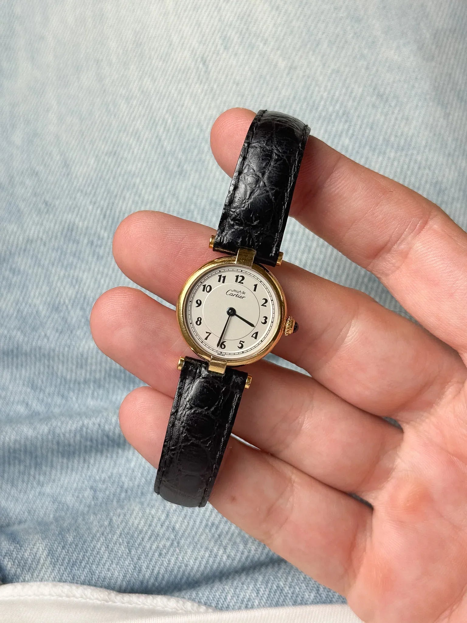 Cartier - Vendôme Must Vermeil Arabes Boucle déployante - 1990s - Atelier Victor - Vintage Shop