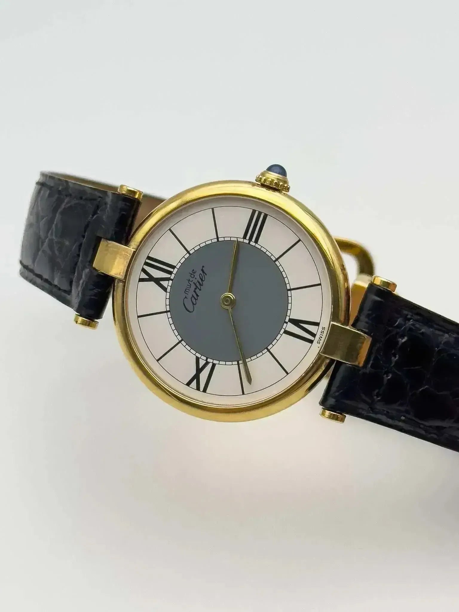 Cartier - Vendome Must Vermeil Boucle Déployante Gris - boite - 1990s - Atelier Victor