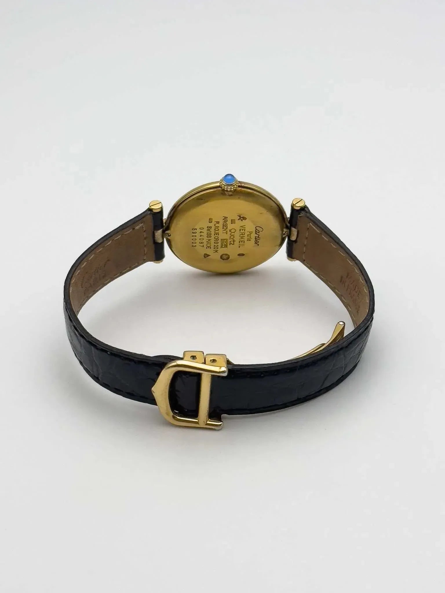 Cartier - Vendome Must Vermeil Boucle Déployante Gris - boite - 1990s - Atelier Victor - Vintage Shop