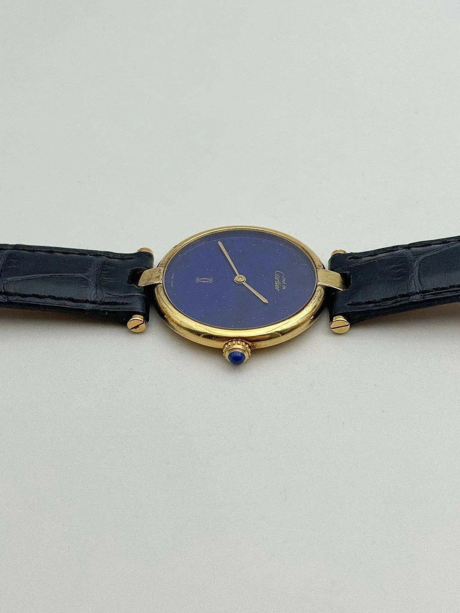 Cartier - Vendome Must Vermeil Lapis lazuli - 1990s - Atelier Victor - Vintage Shop