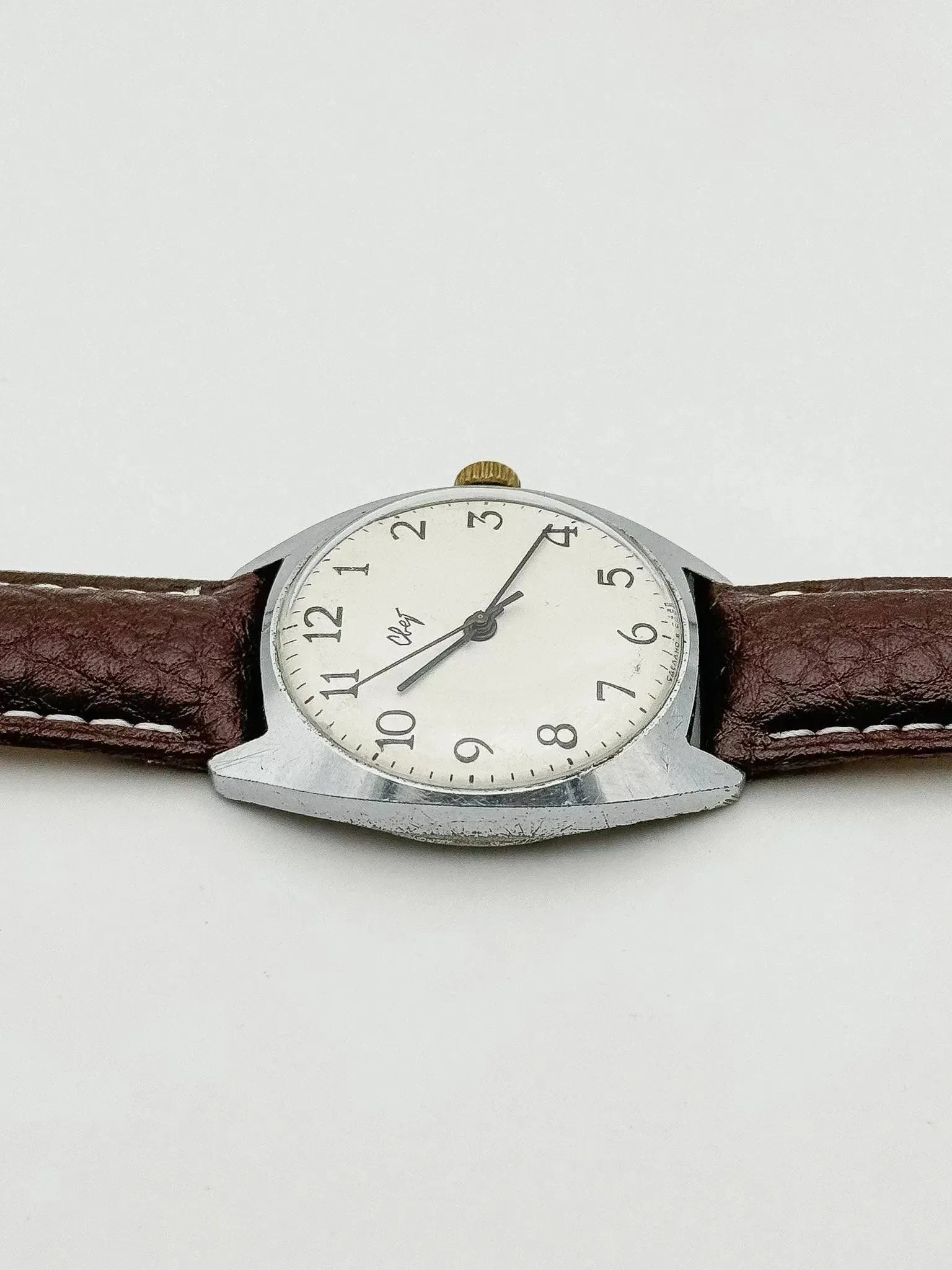 CBET - White Dial Brown Strap - 1970s - Atelier Victor