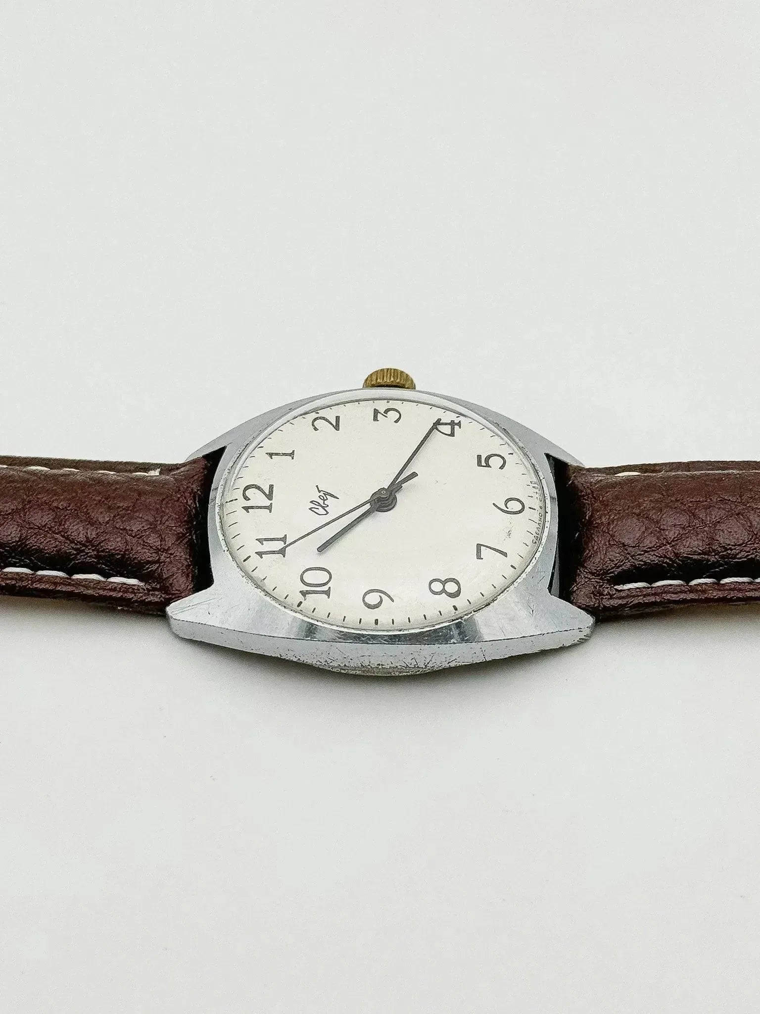 CBET - White Dial Brown Strap - 1970s - Atelier Victor