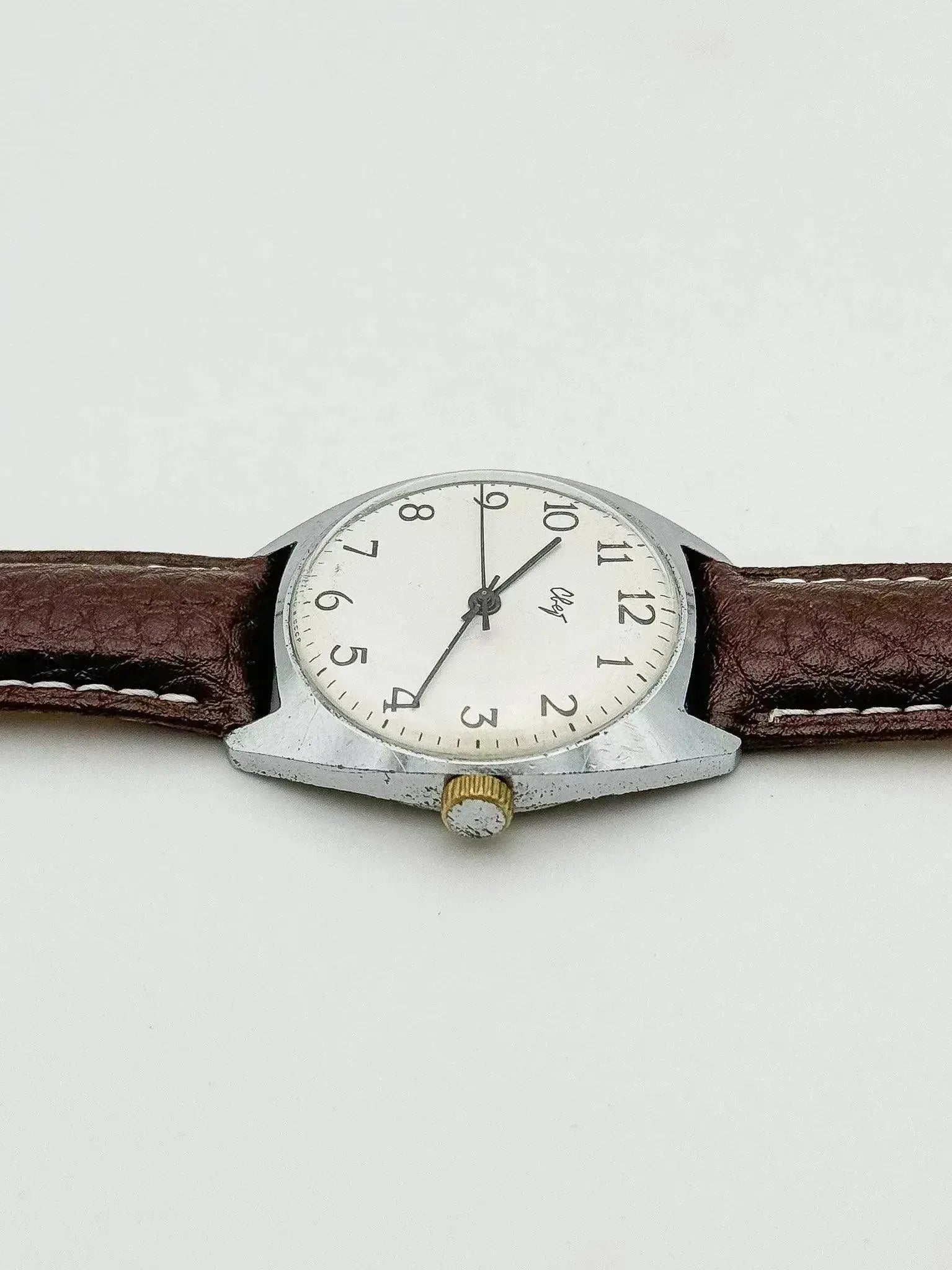 CBET - White Dial Brown Strap - 1970s - Atelier Victor