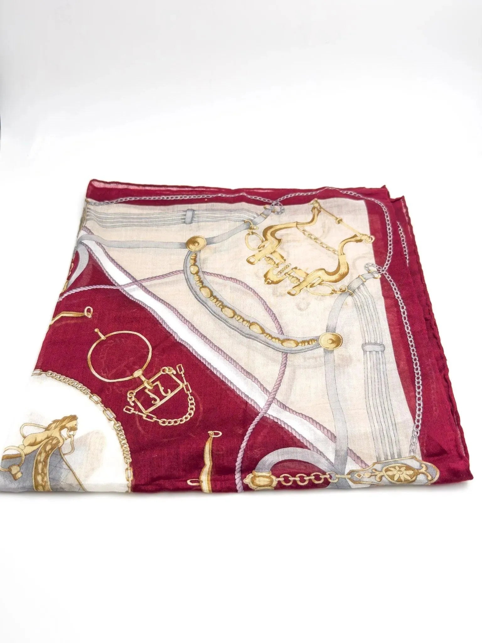 Celine - Bandana Twill de Soie Bordeaux - Atelier Victor Paris - Vintage Watch Shop Dubai
