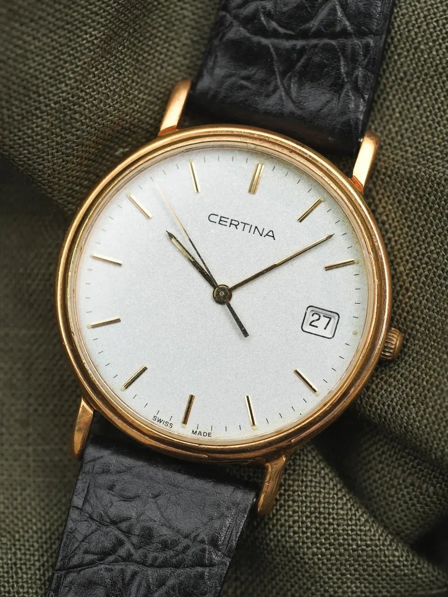 Certina - Dust plaqué or Date - 1990s - Atelier Victor