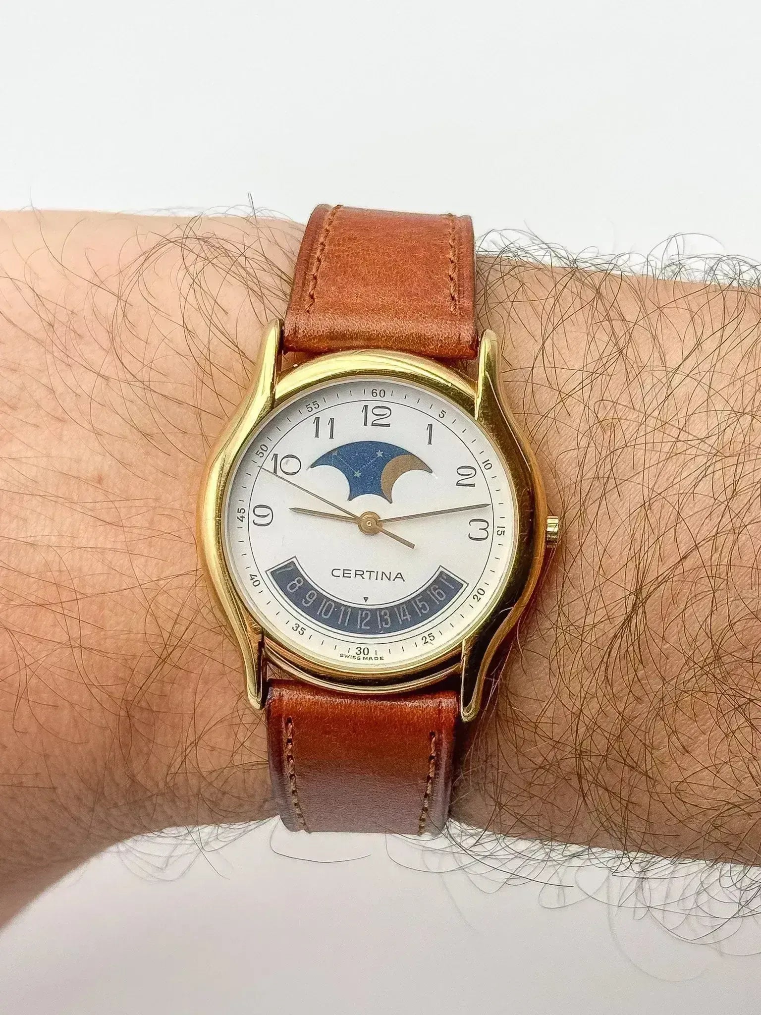 Certina - Phase de Lune Date Plaqué or - 1990s - Atelier Victor