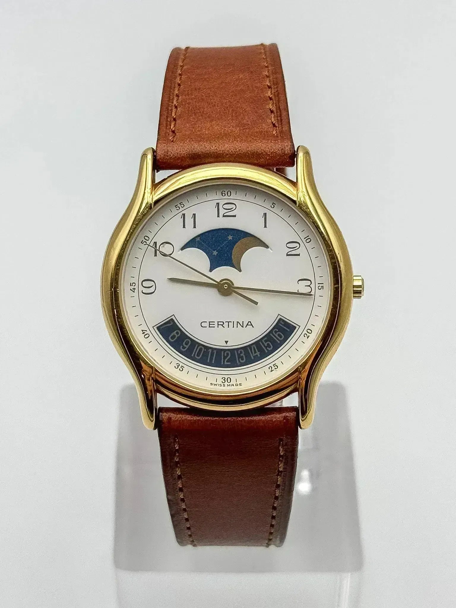 Certina - Phase de Lune Date Plaqué or - 1990s - Atelier Victor