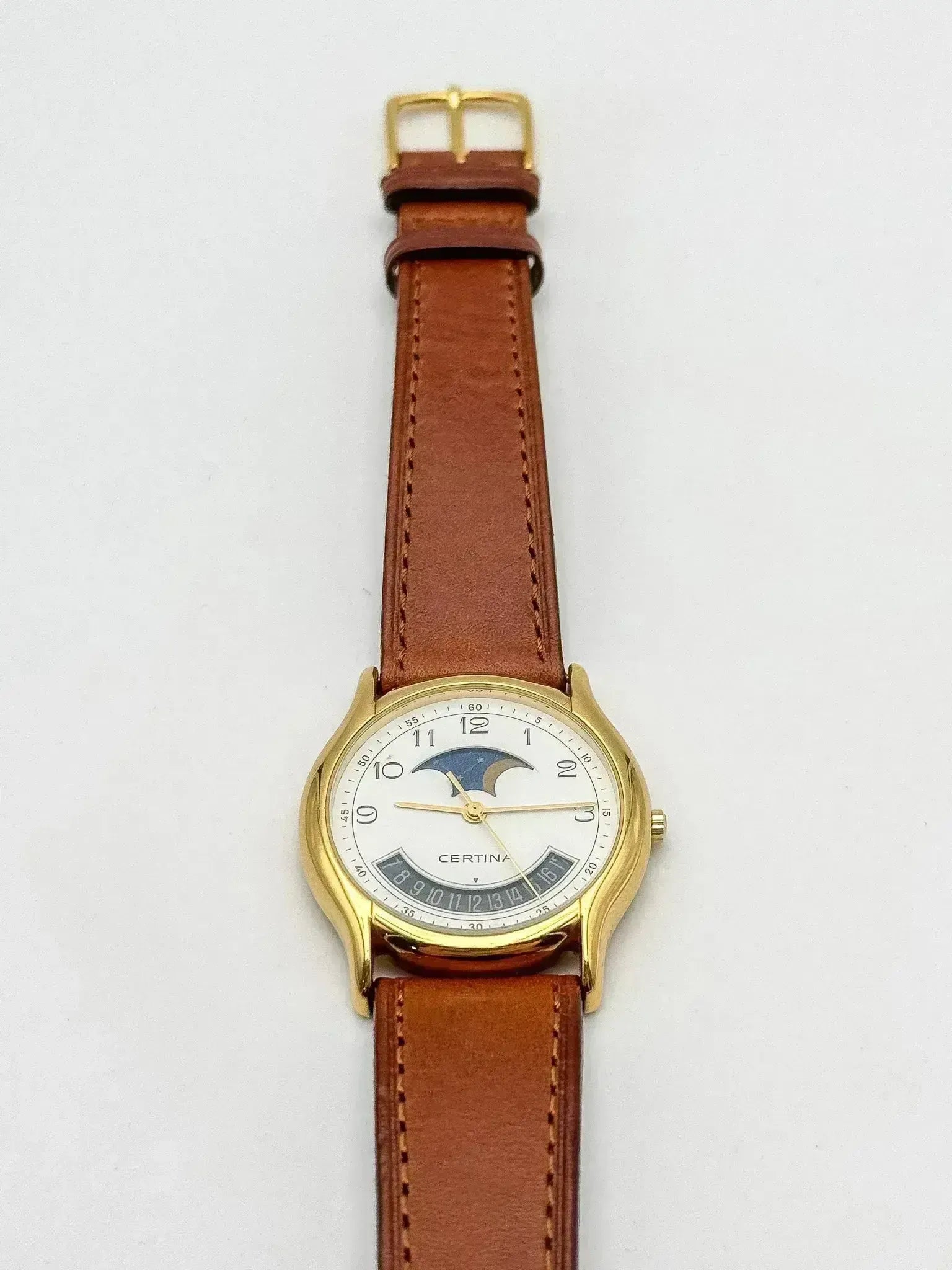 Certina - Phase de Lune Date Plaqué or - 1990s - Atelier Victor