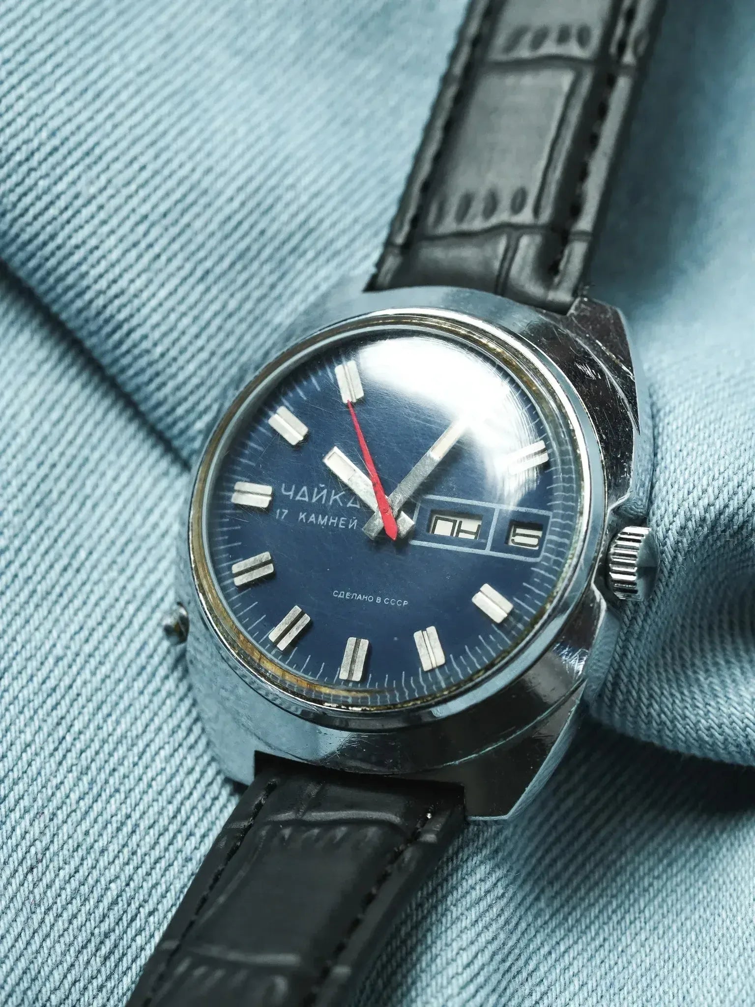 Chaika - Tonneau Jumbo Daydate Bleu - 1980s - Atelier Victor