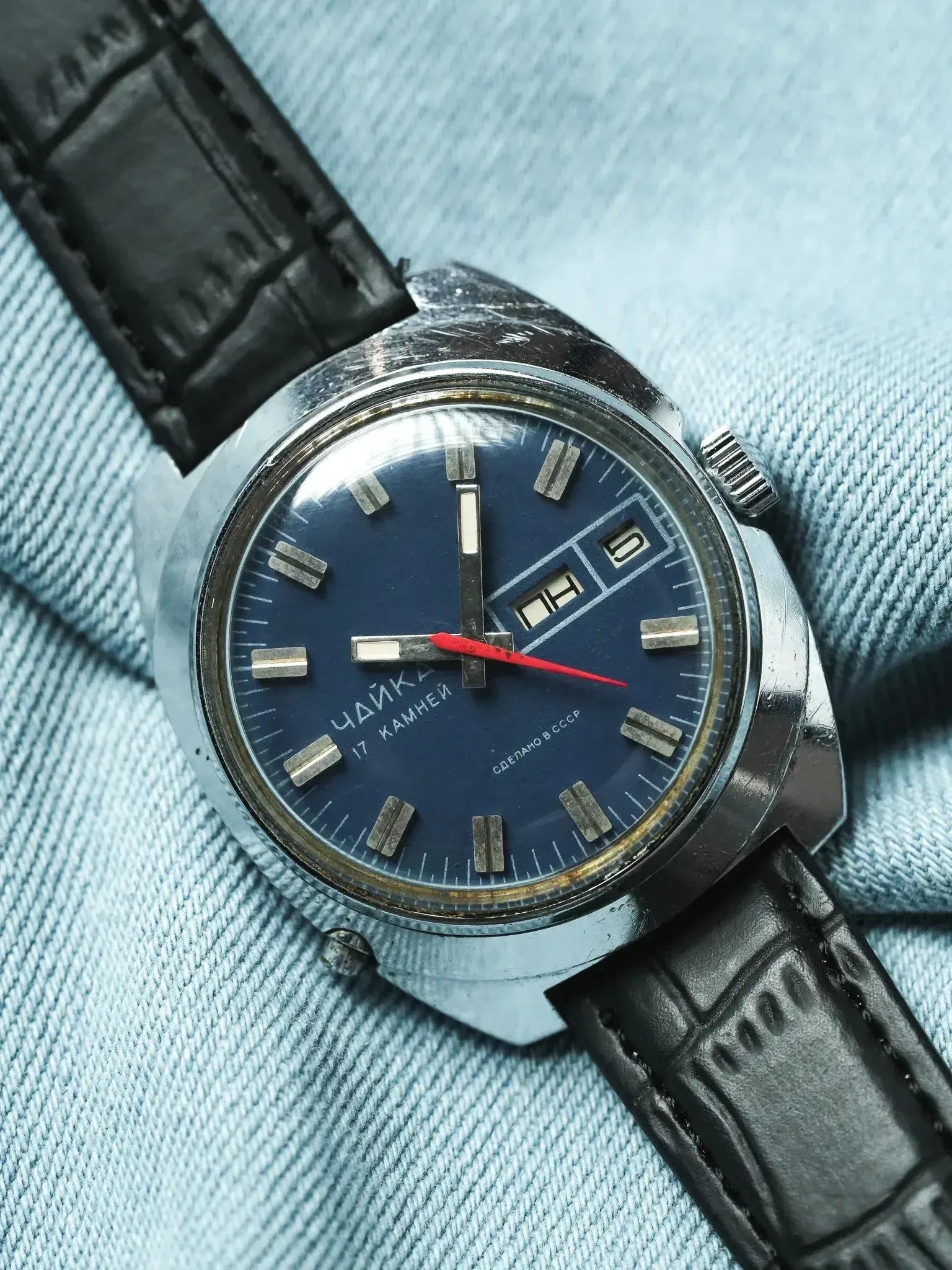 Chaika - Tonneau Jumbo Daydate Bleu - 1980s - Atelier Victor