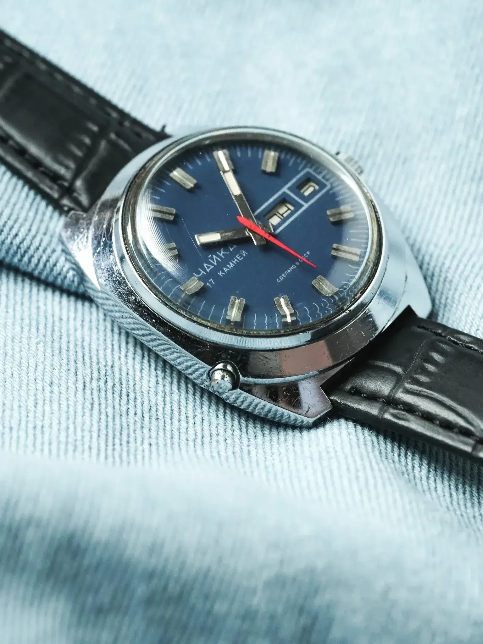 Chaika - Tonneau Jumbo Daydate Bleu - 1980s - Atelier Victor