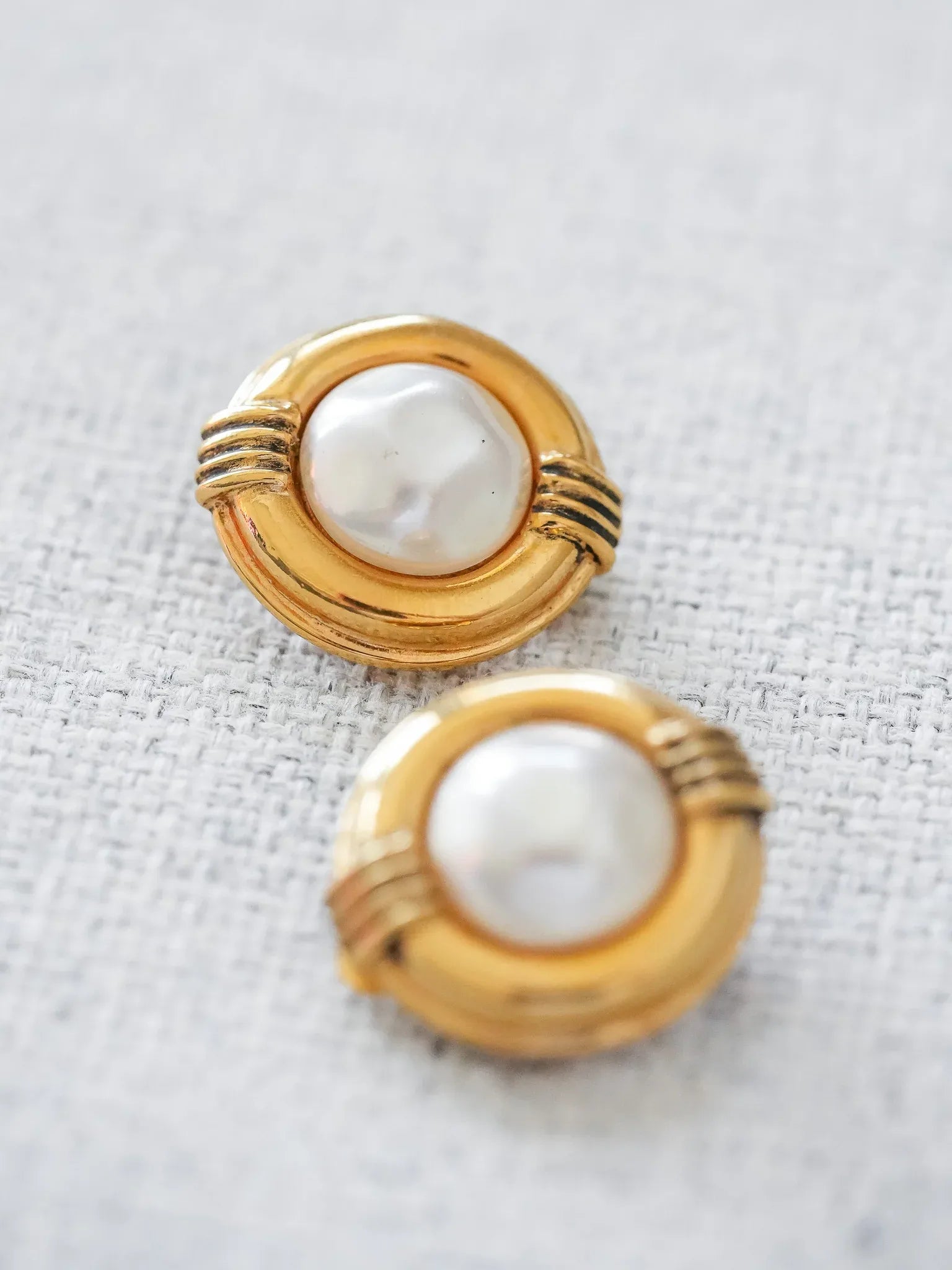 Chanel - Boucles d'oreilles perle vintage - Atelier Victor - Vintage Shop