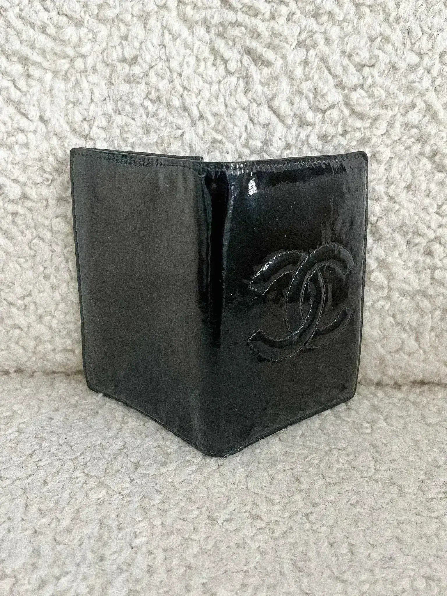 Chanel - Porte-cartes Cuir Verni Noir - Atelier Victor