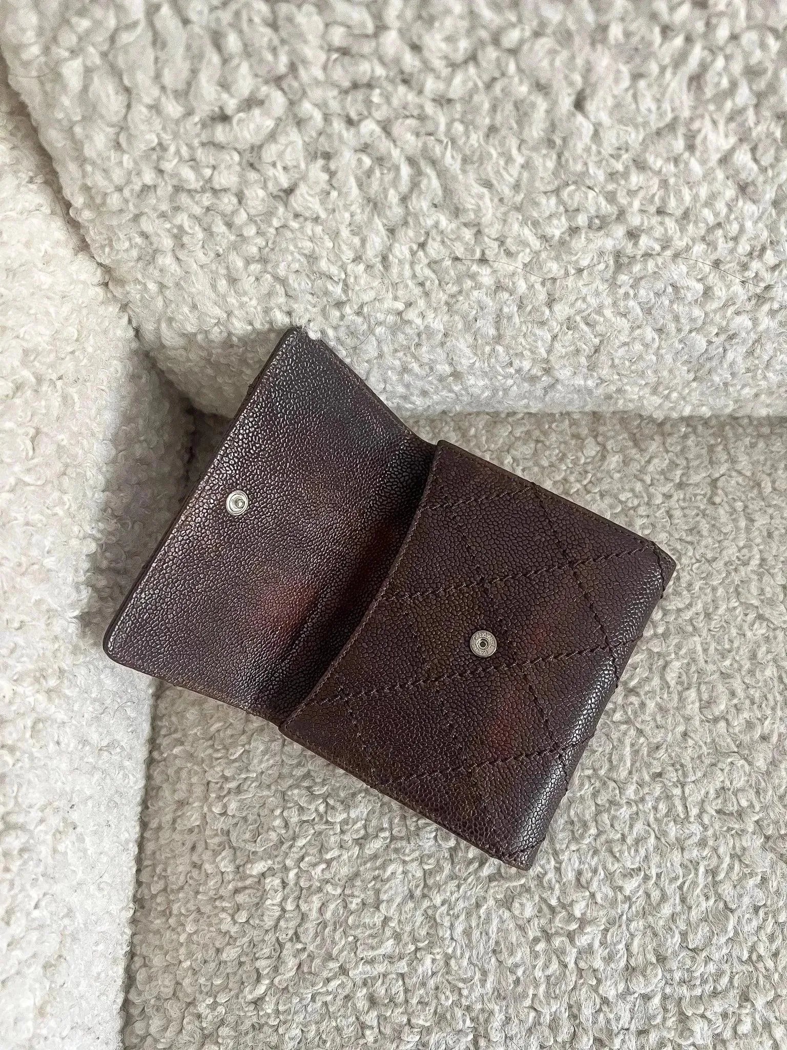 Chanel - Portefeuille Cuir Marron Quadrillé - Atelier Victor