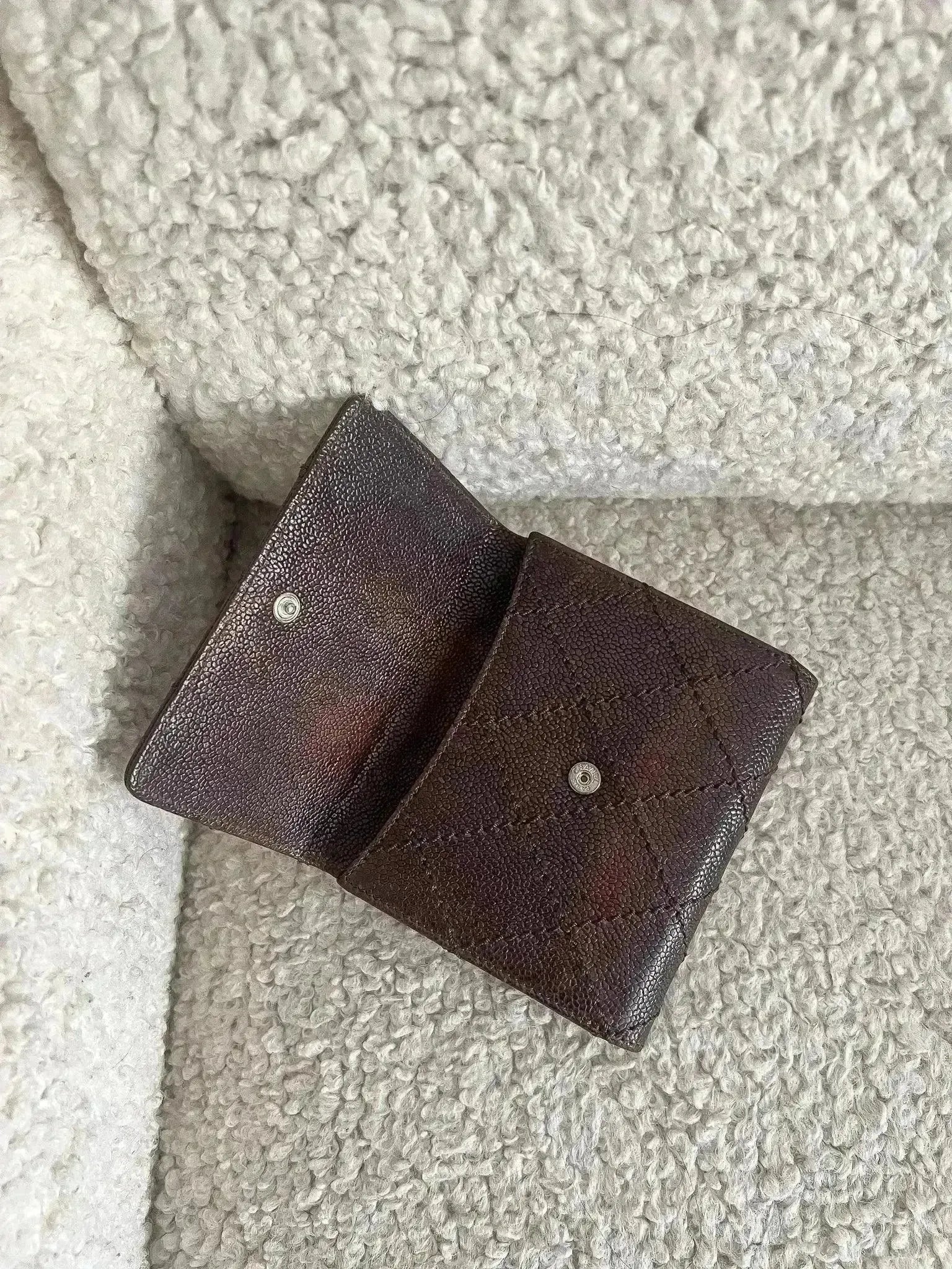 Chanel - Portefeuille Cuir Marron Quadrillé - Atelier Victor