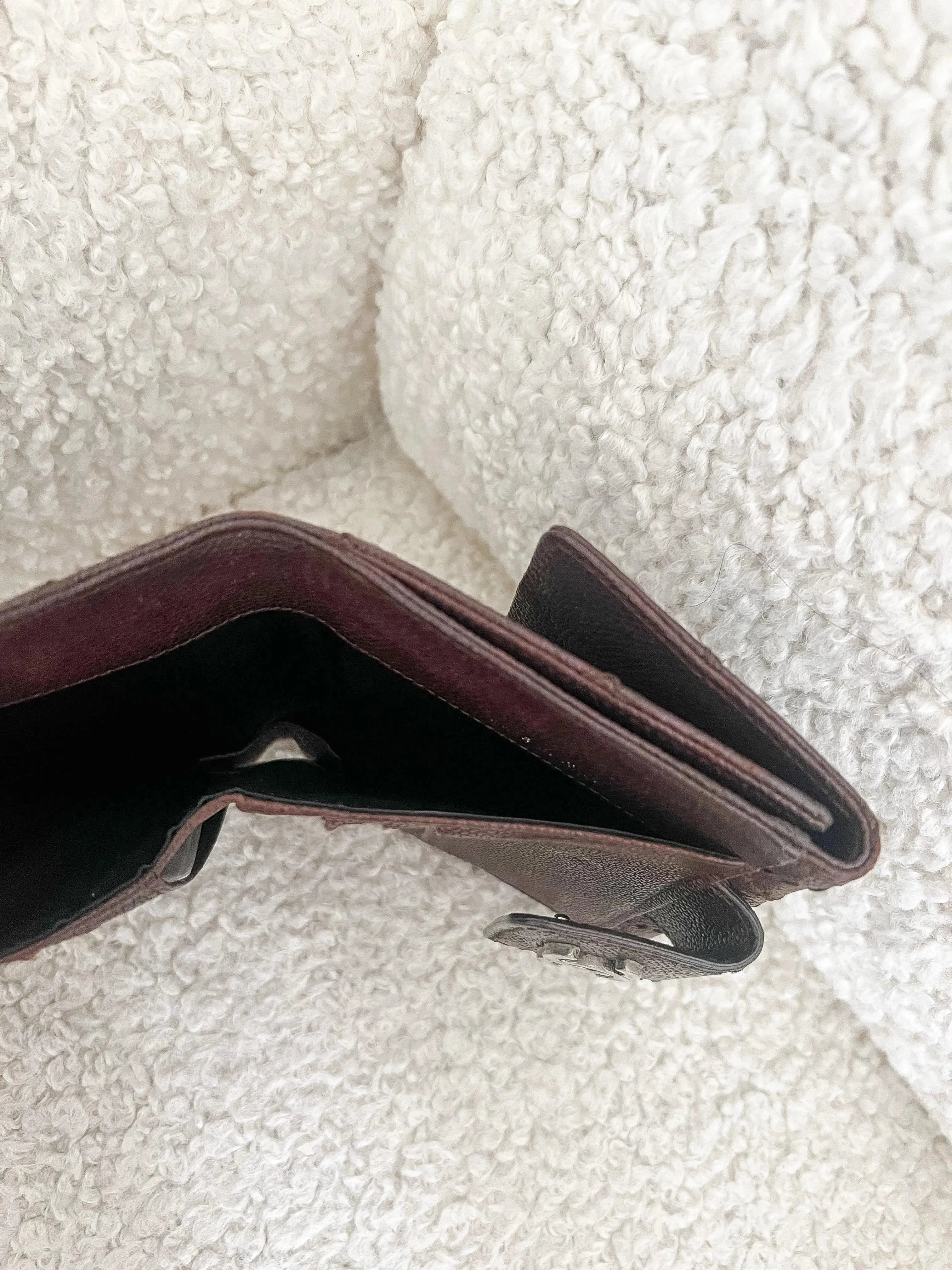 Chanel - Portefeuille Cuir Marron Quadrillé - Atelier Victor Paris - Vintage Watch Shop Dubai