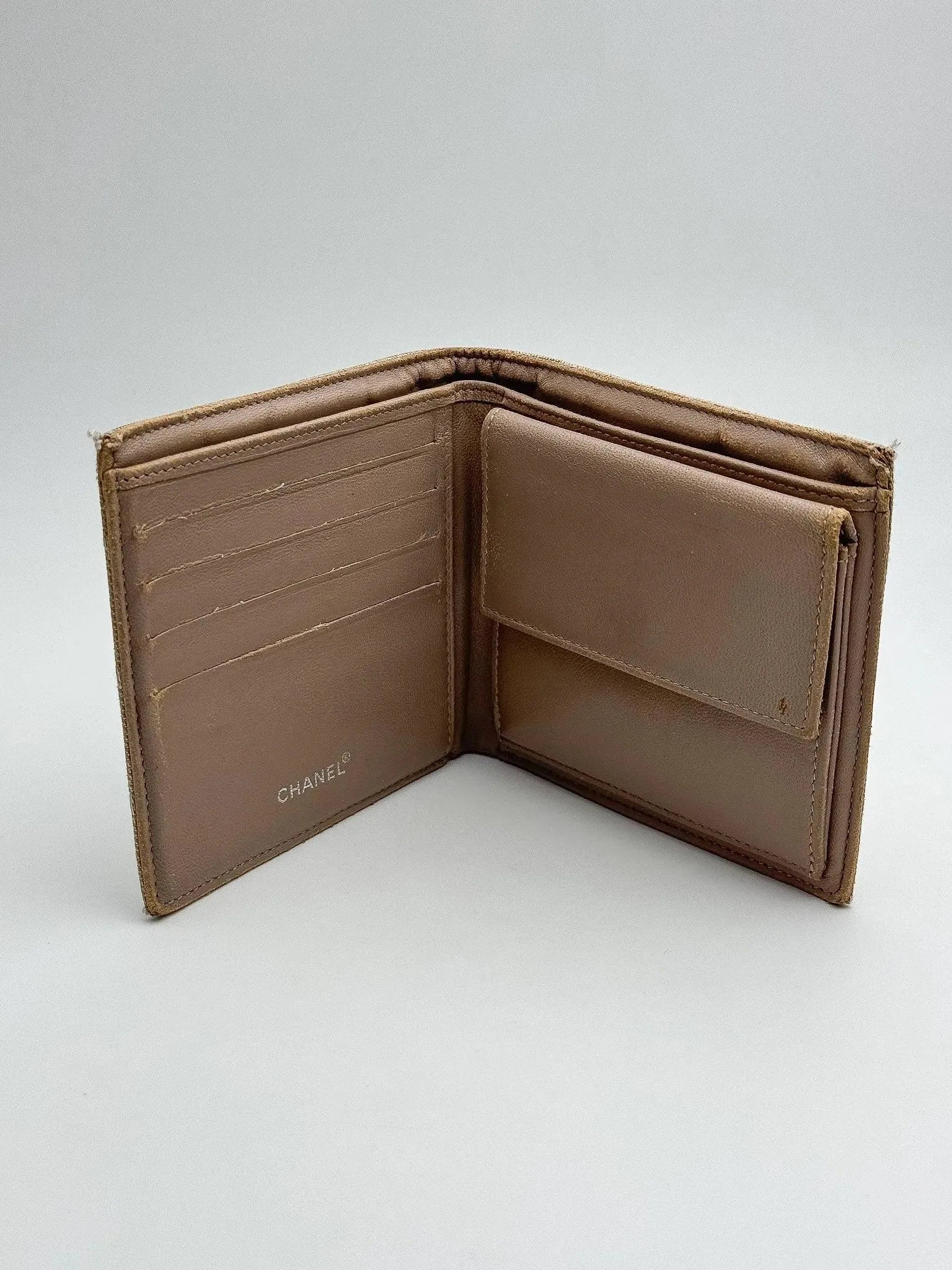 Chanel - Portefeuille en toile beige - Atelier Victor - Vintage Shop