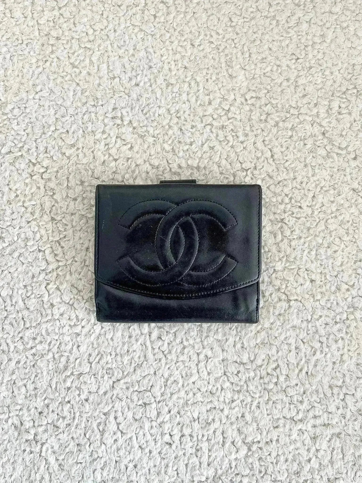 Chanel - Portefeuille Noir Brillant - Atelier Victor