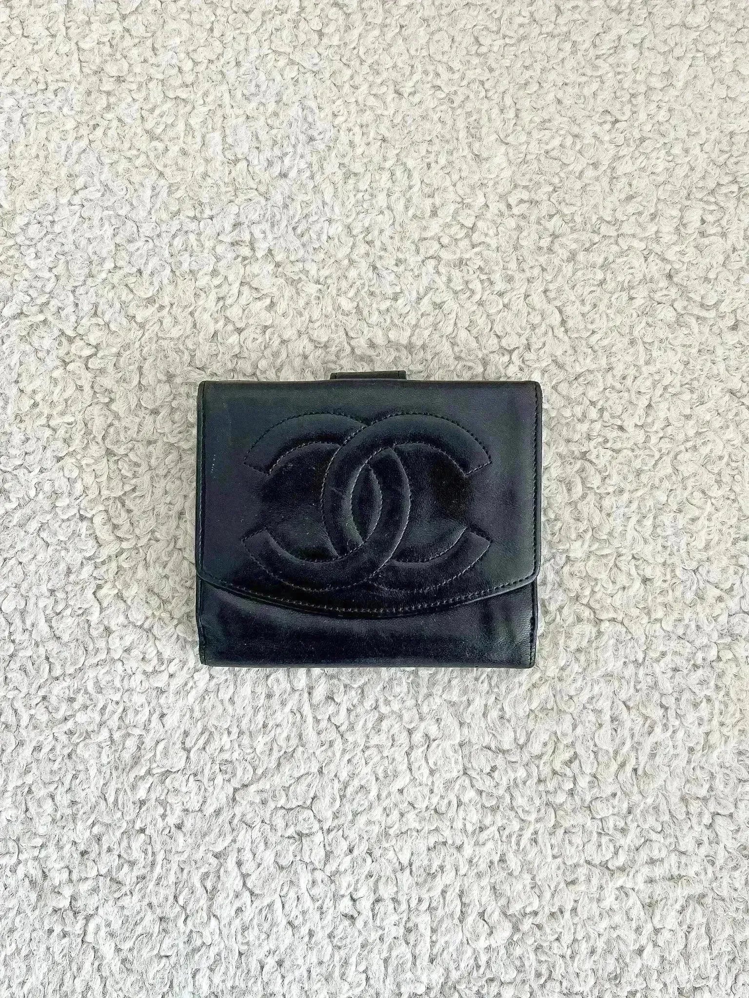 Chanel - Portefeuille Noir Brillant - Atelier Victor