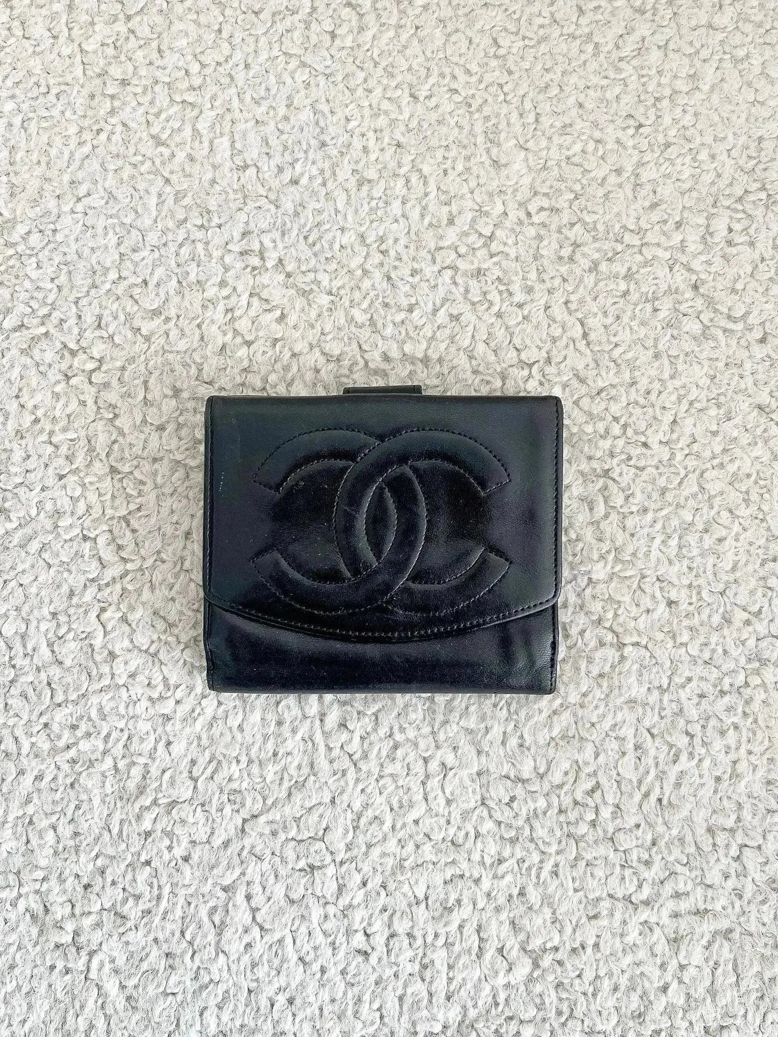 Chanel - Portefeuille Noir Brillant - Atelier Victor