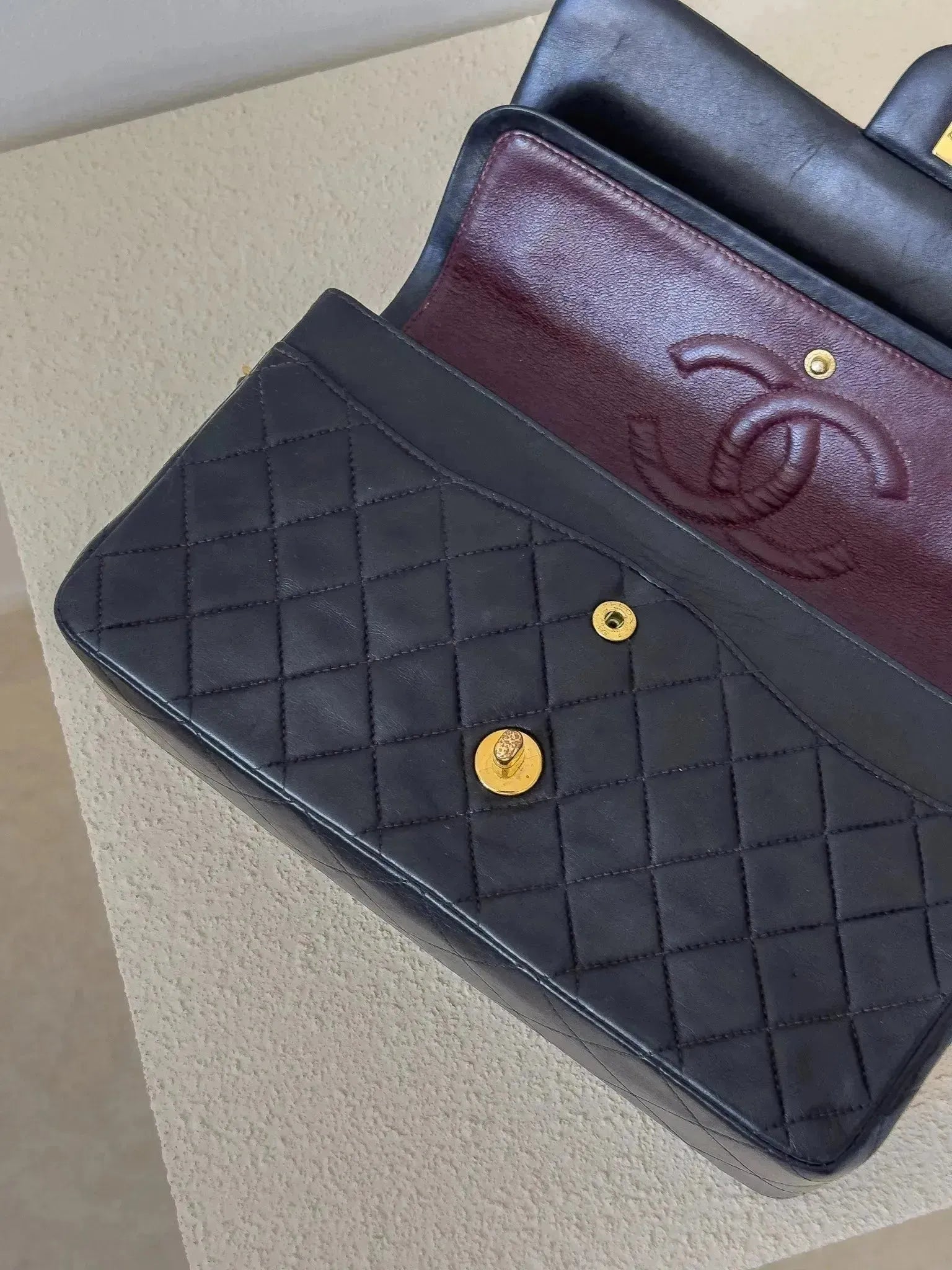 Chanel - Sac à main timeless vintage / classique en cuir - Atelier Victor - Vintage Shop