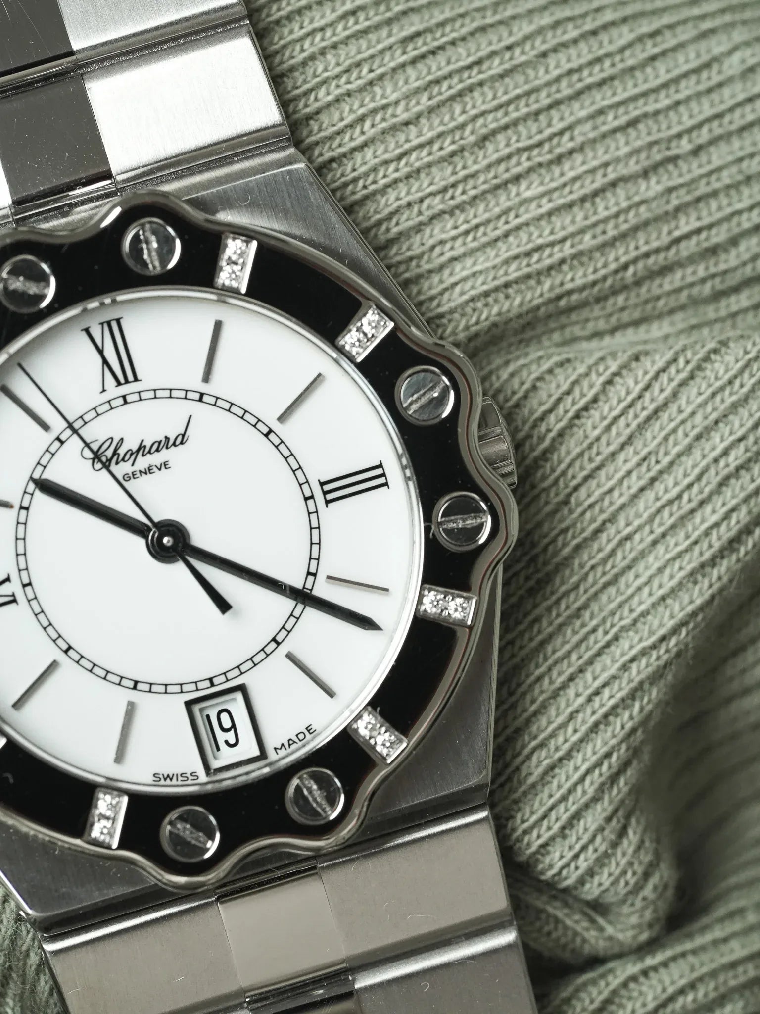 Chopard - St Moritz 8023 LUC Acier Diamants 32mm - 1990s - Atelier Victor