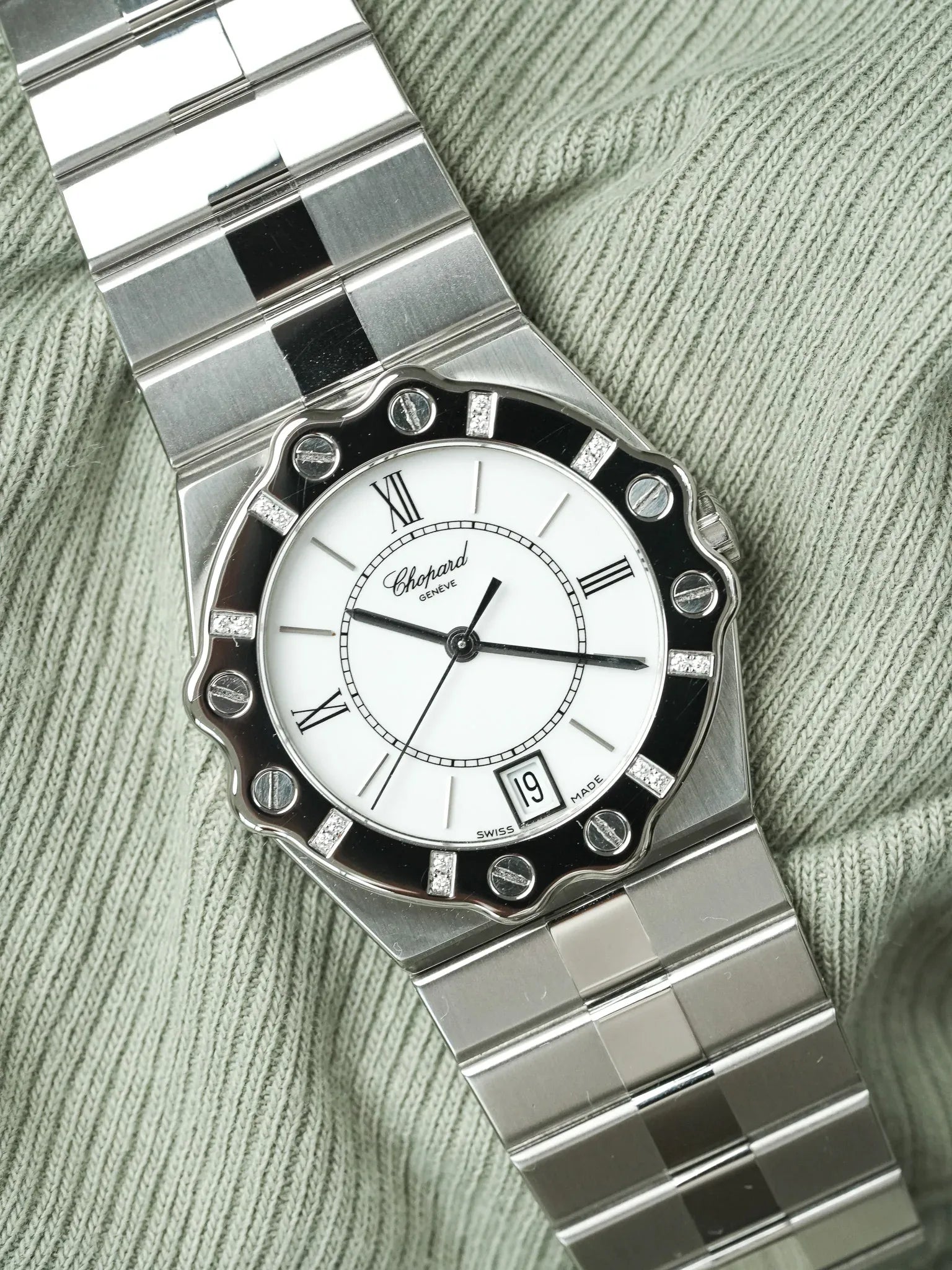 Chopard - St Moritz 8023 LUC Acier Diamants 32mm - 1990s - Atelier Victor