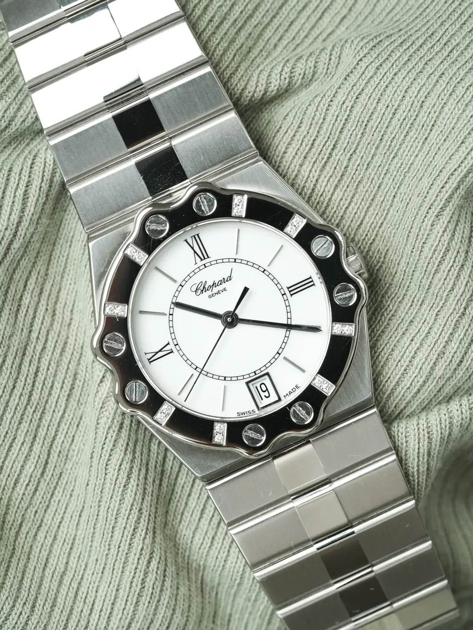 Chopard - St Moritz 8023 LUC Acier Diamants 32mm - 1990s - Atelier Victor
