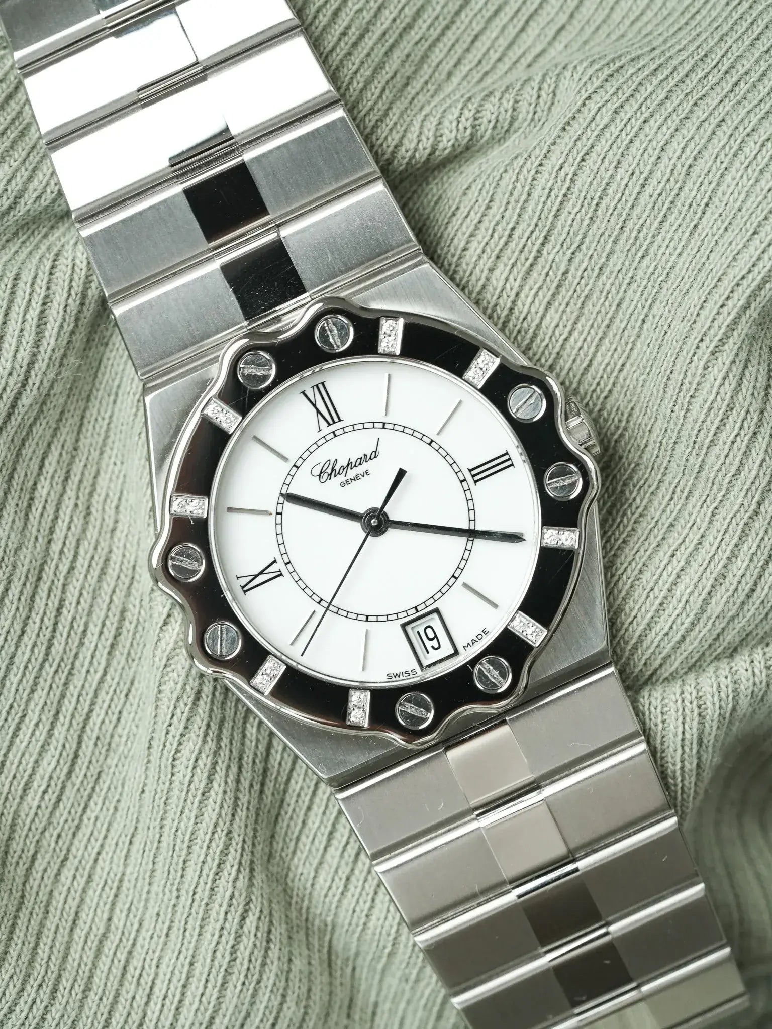 Chopard - St Moritz 8023 LUC Acier Diamants 32mm - 1990s - Atelier Victor