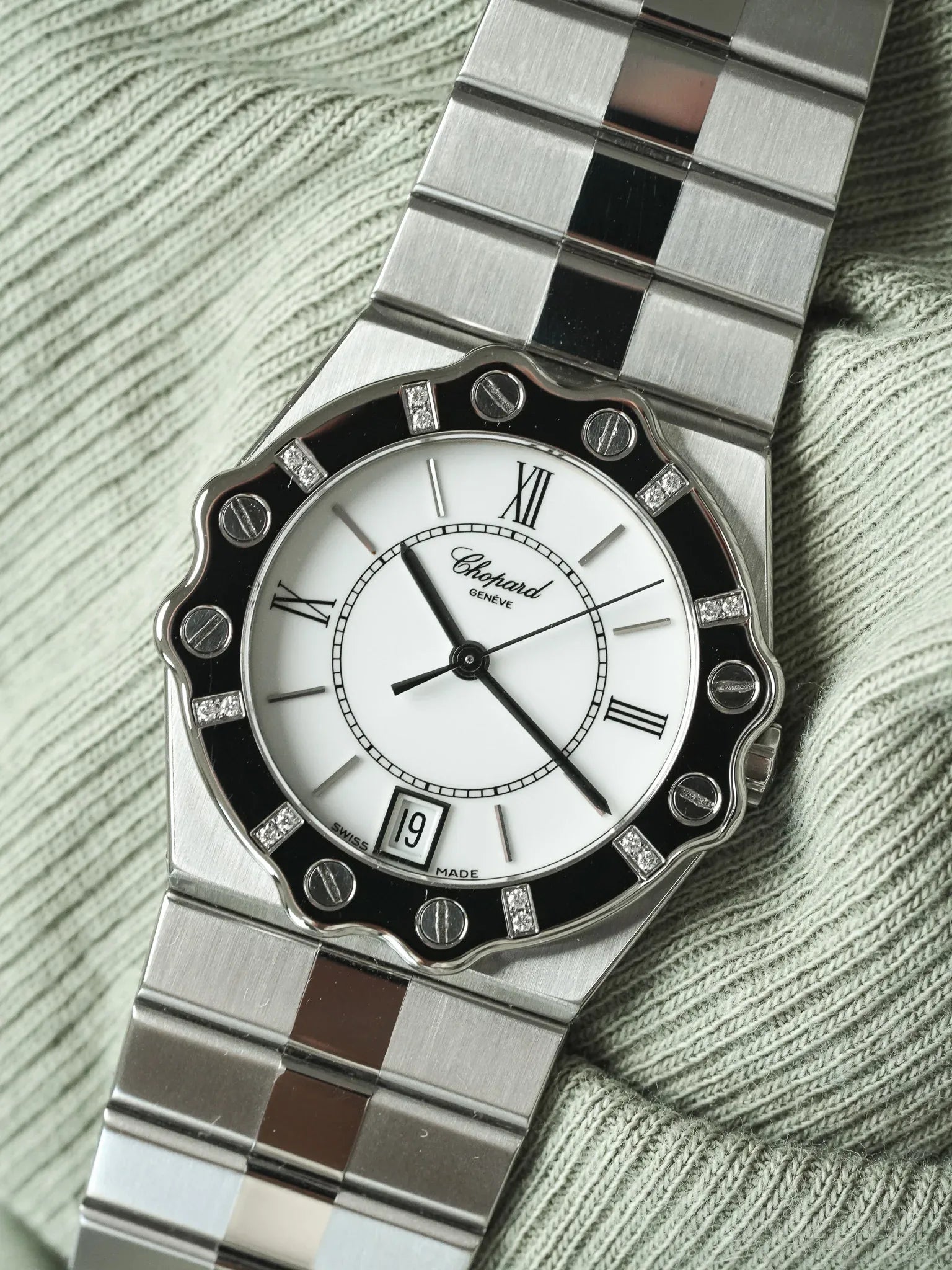 Chopard - St Moritz 8023 LUC Acier Diamants 32mm - 1990s - Atelier Victor