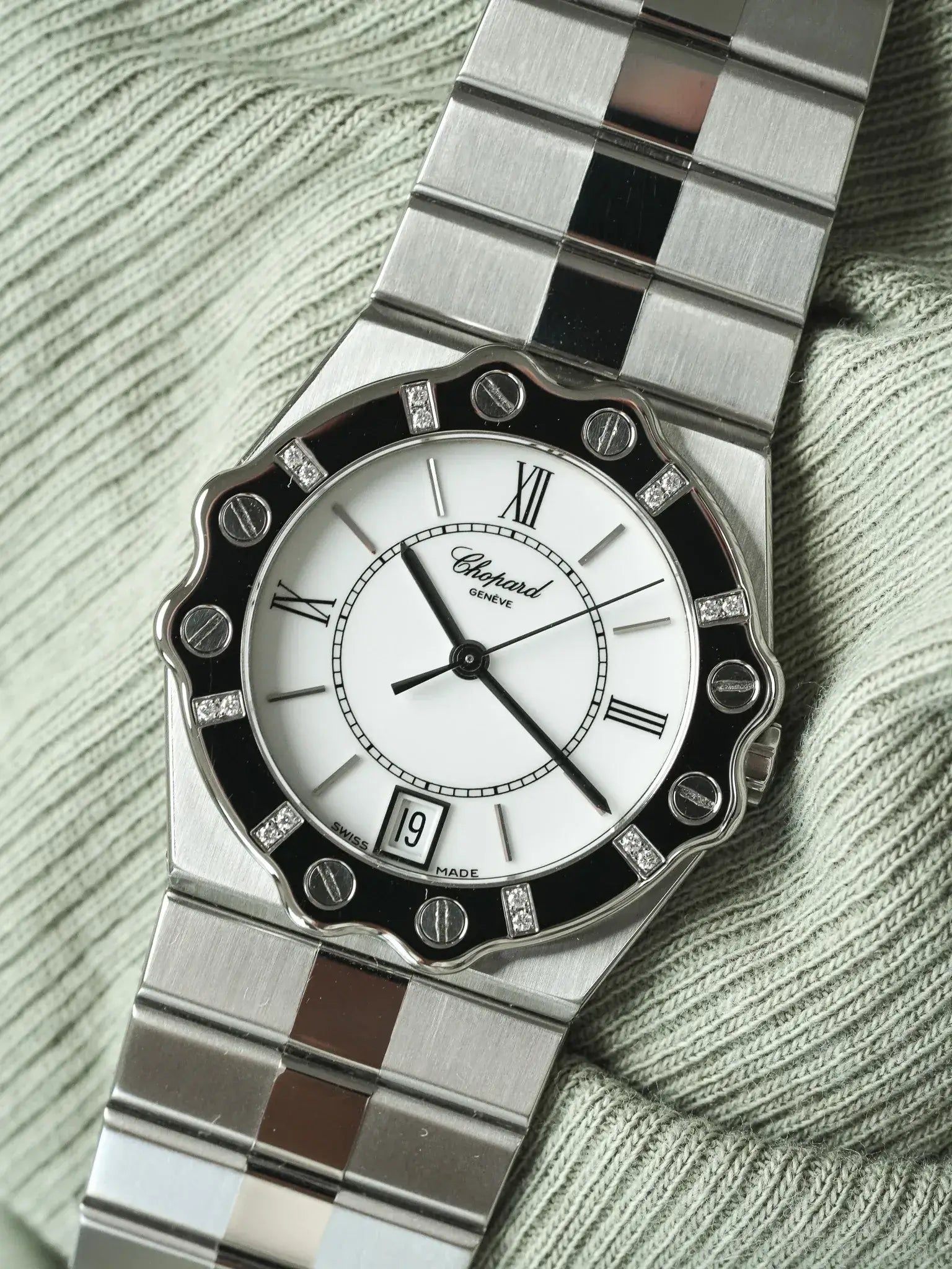 Chopard - St Moritz 8023 LUC Acier Diamants 32mm - 1990s - Atelier Victor