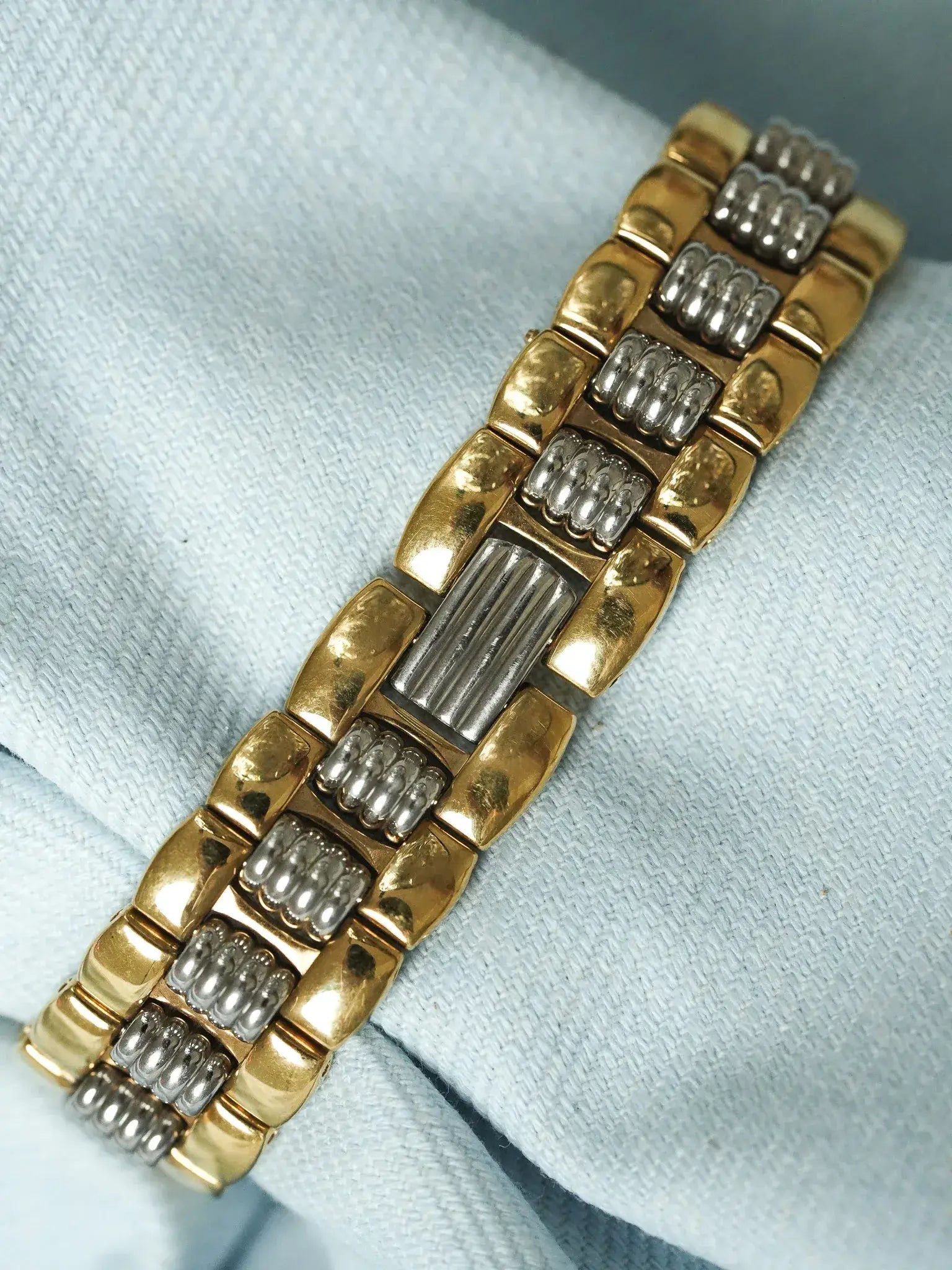 Christian Dior - 48.133 Octogonale Or Acier Cadran Gris- 1990s - Atelier Victor