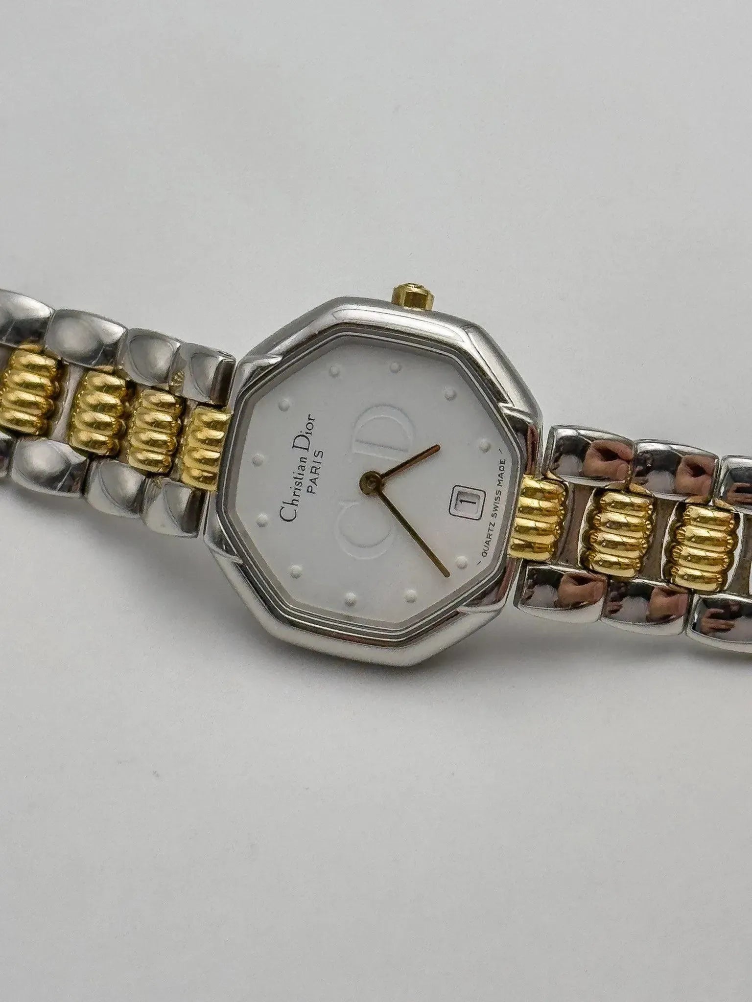 Christian Dior Paris - Octogonal Acier Or - 1990s - Atelier Victor