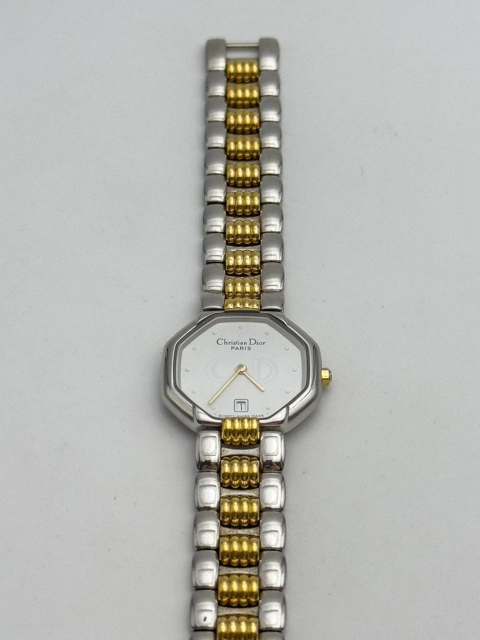 Christian Dior Paris - Octogonal Acier Or - 1990s - Atelier Victor Paris - Vintage Watch Shop Dubai