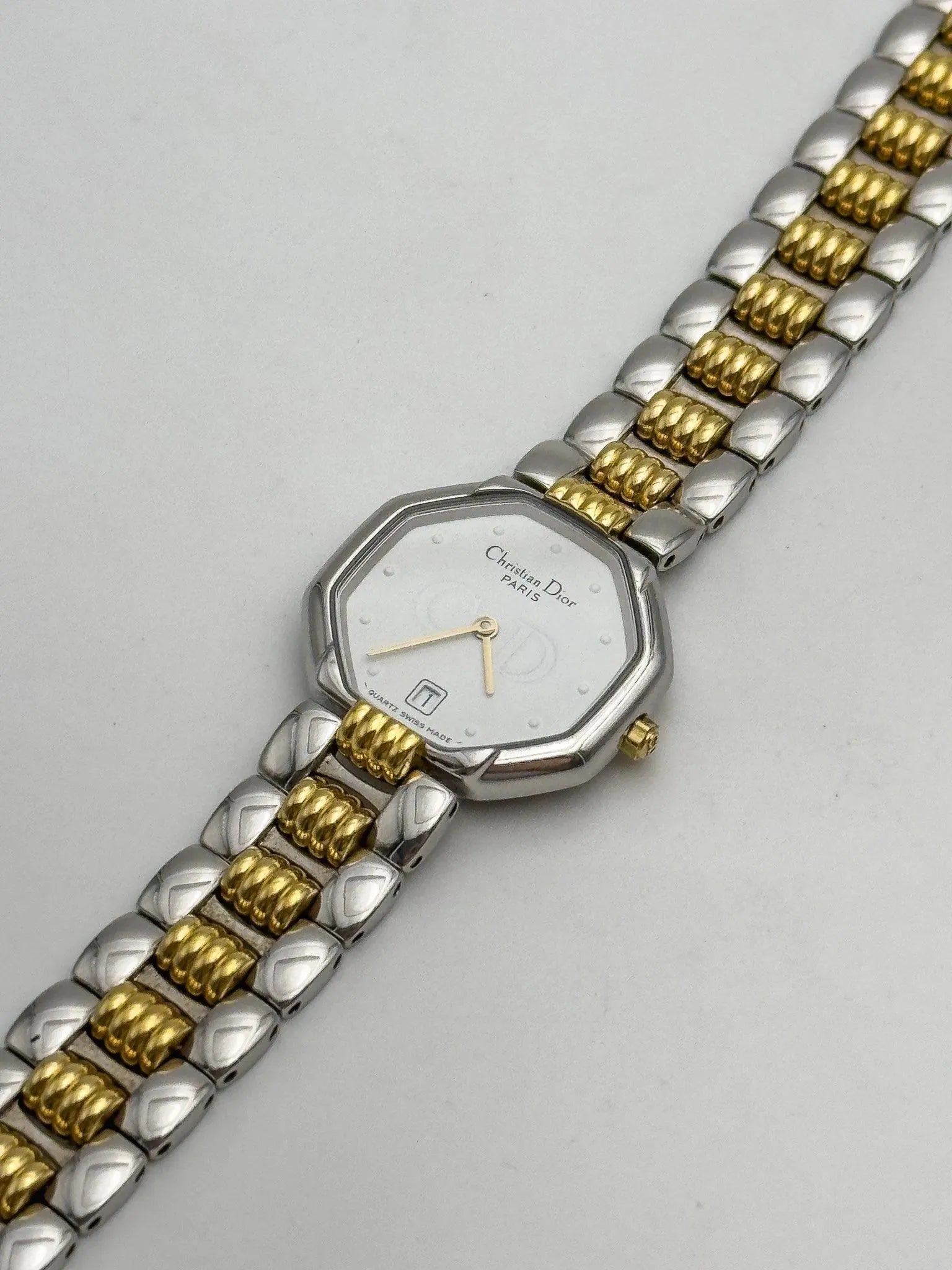 Christian Dior Paris - Octogonal Acier Or - 1990s - Atelier Victor Paris - Vintage Watch Shop Dubai
