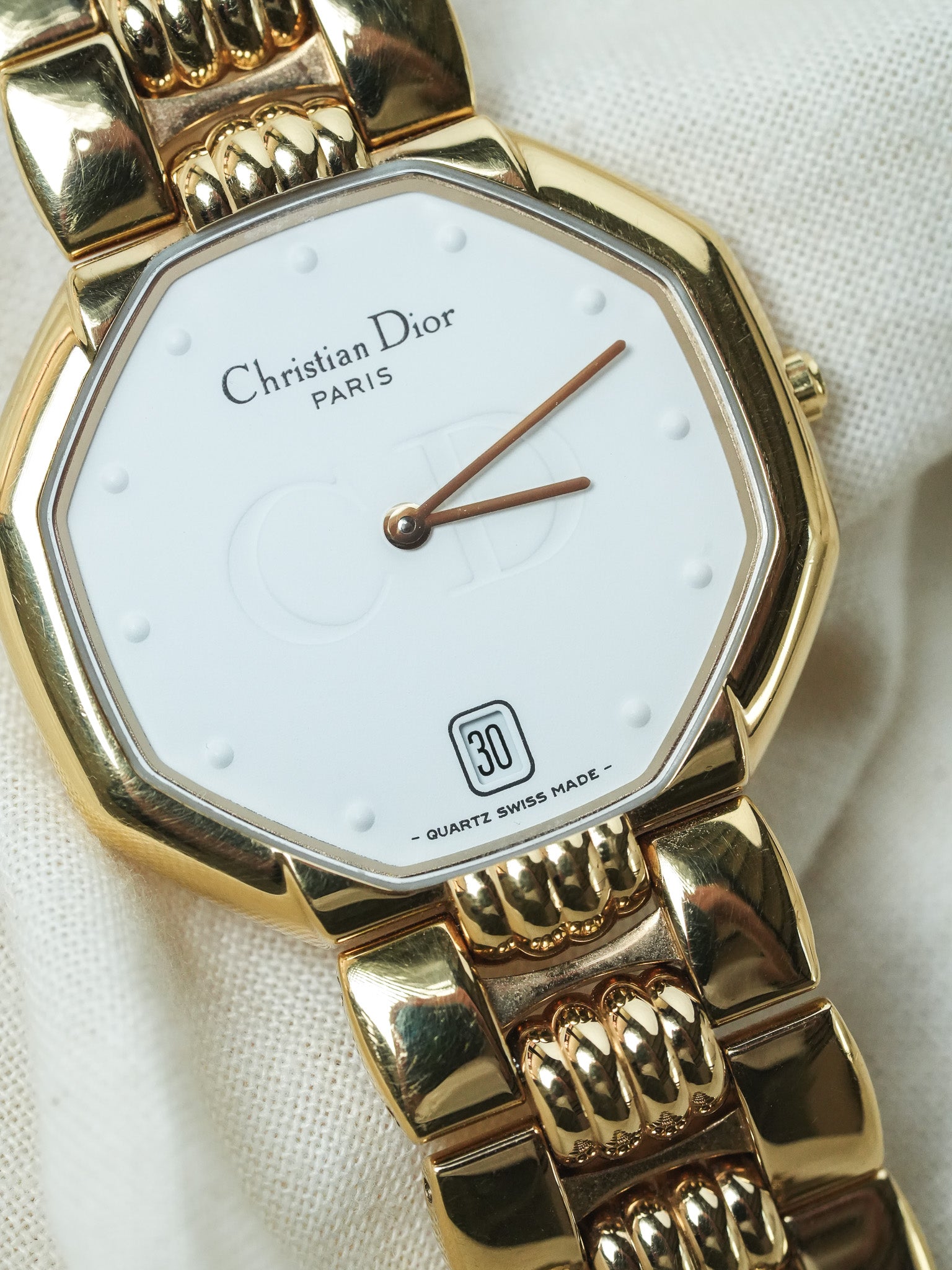 Christian Dior Paris - Octogonal Or 32mm - 1990s - Atelier Victor - Vintage Shop