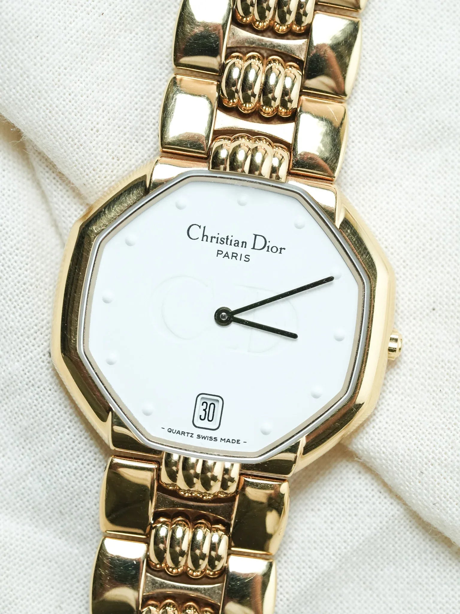 Christian Dior Paris - Octogonal Or 32mm - 1990s - Atelier Victor - Vintage Shop