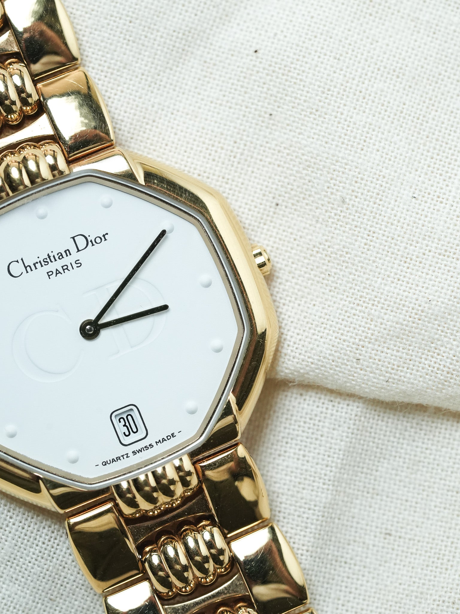 Christian Dior Paris - Octogonal Or 32mm - 1990s - Atelier Victor - Vintage Shop