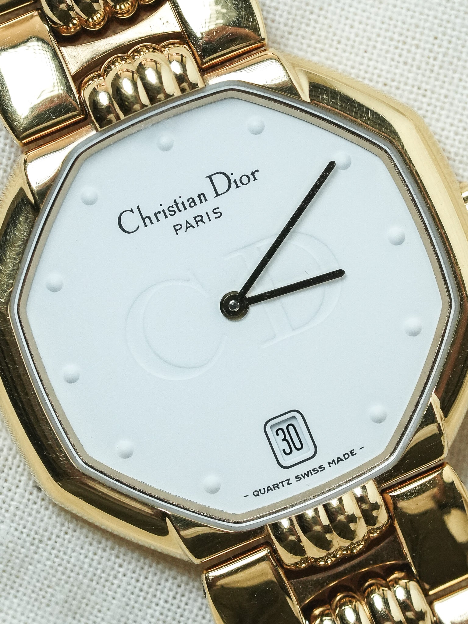 Christian Dior Paris - Octogonal Or 32mm - 1990s - Atelier Victor - Vintage Shop