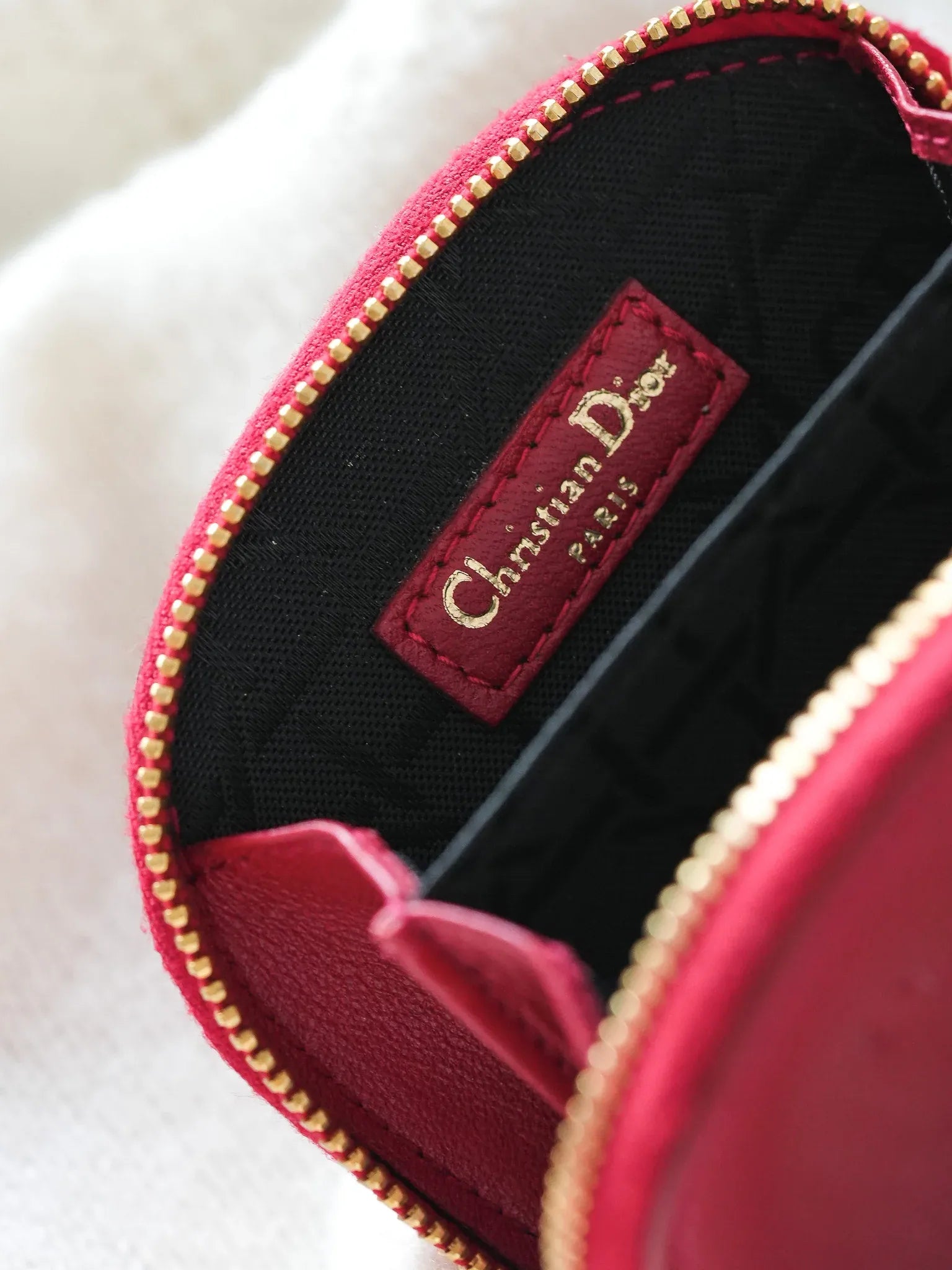 Christian Dior - Porte-monnaie rouge vernis - Atelier Victor