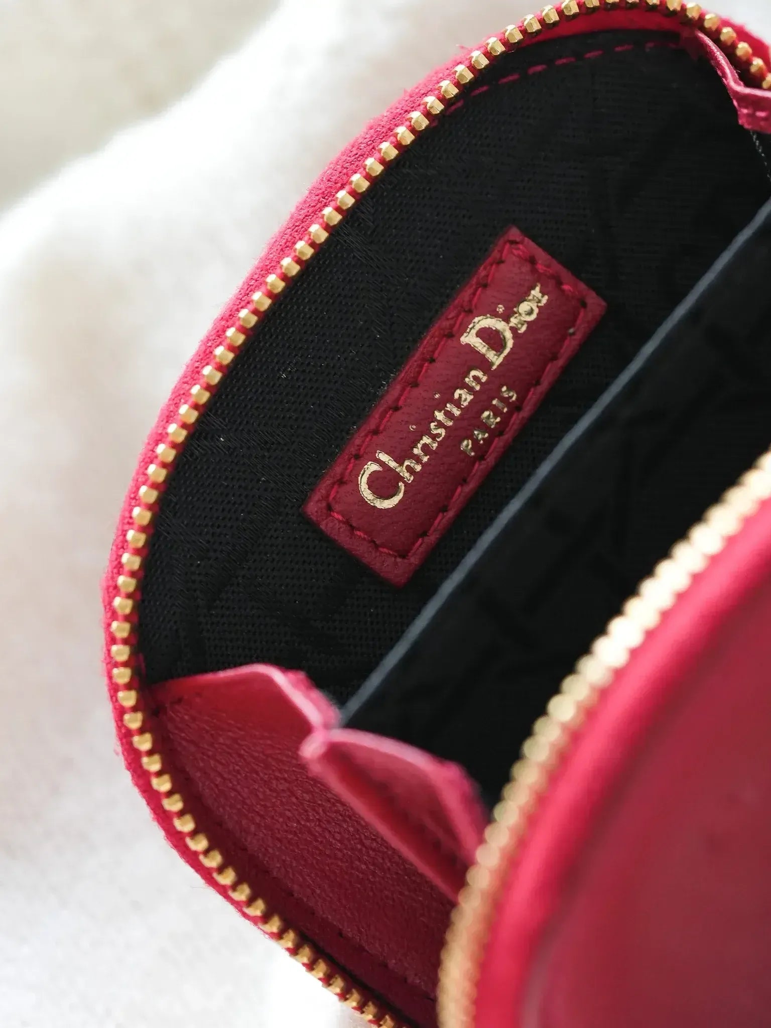 Christian Dior - Porte-monnaie rouge vernis - Atelier Victor