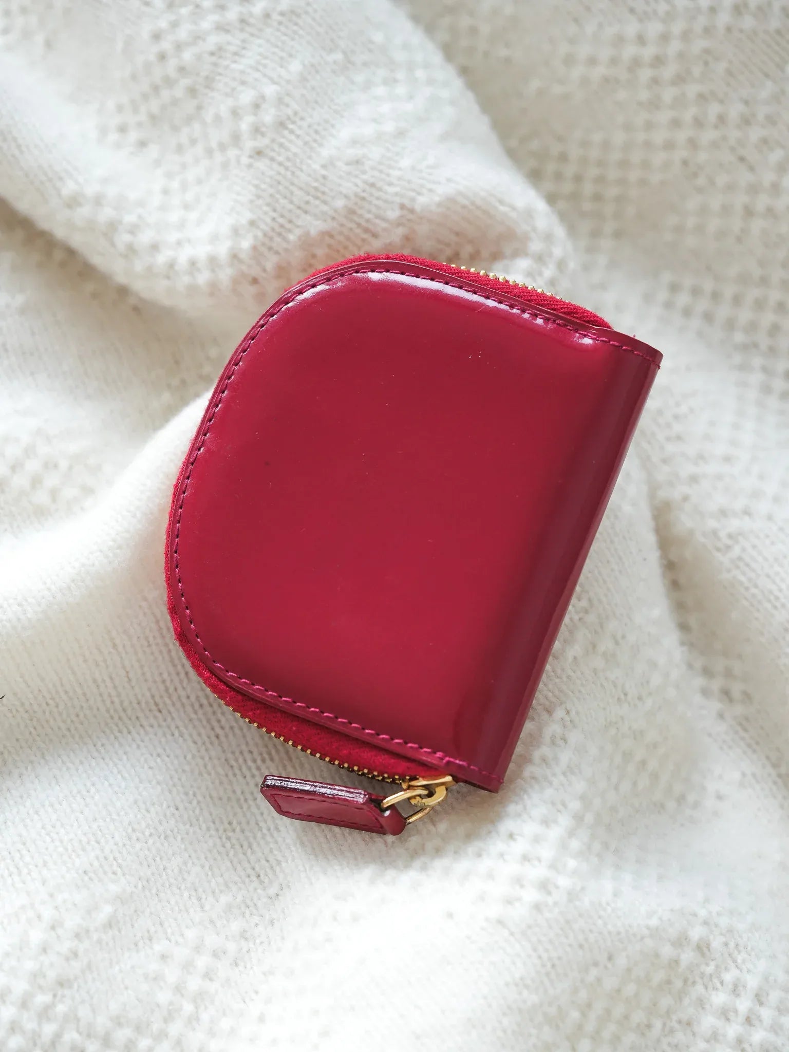 Christian Dior - Porte-monnaie rouge vernis - Atelier Victor