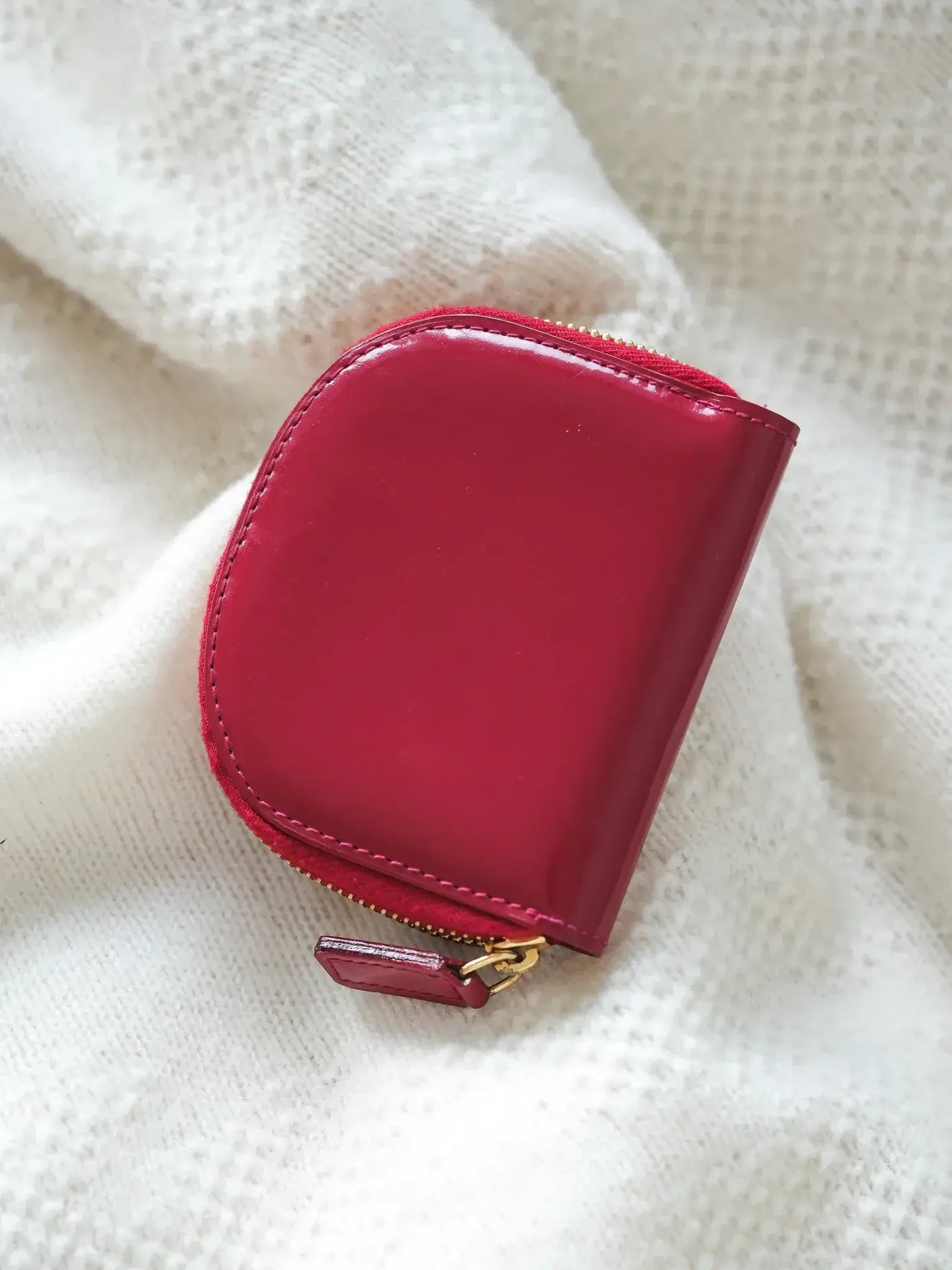 Christian Dior - Porte-monnaie rouge vernis - Atelier Victor